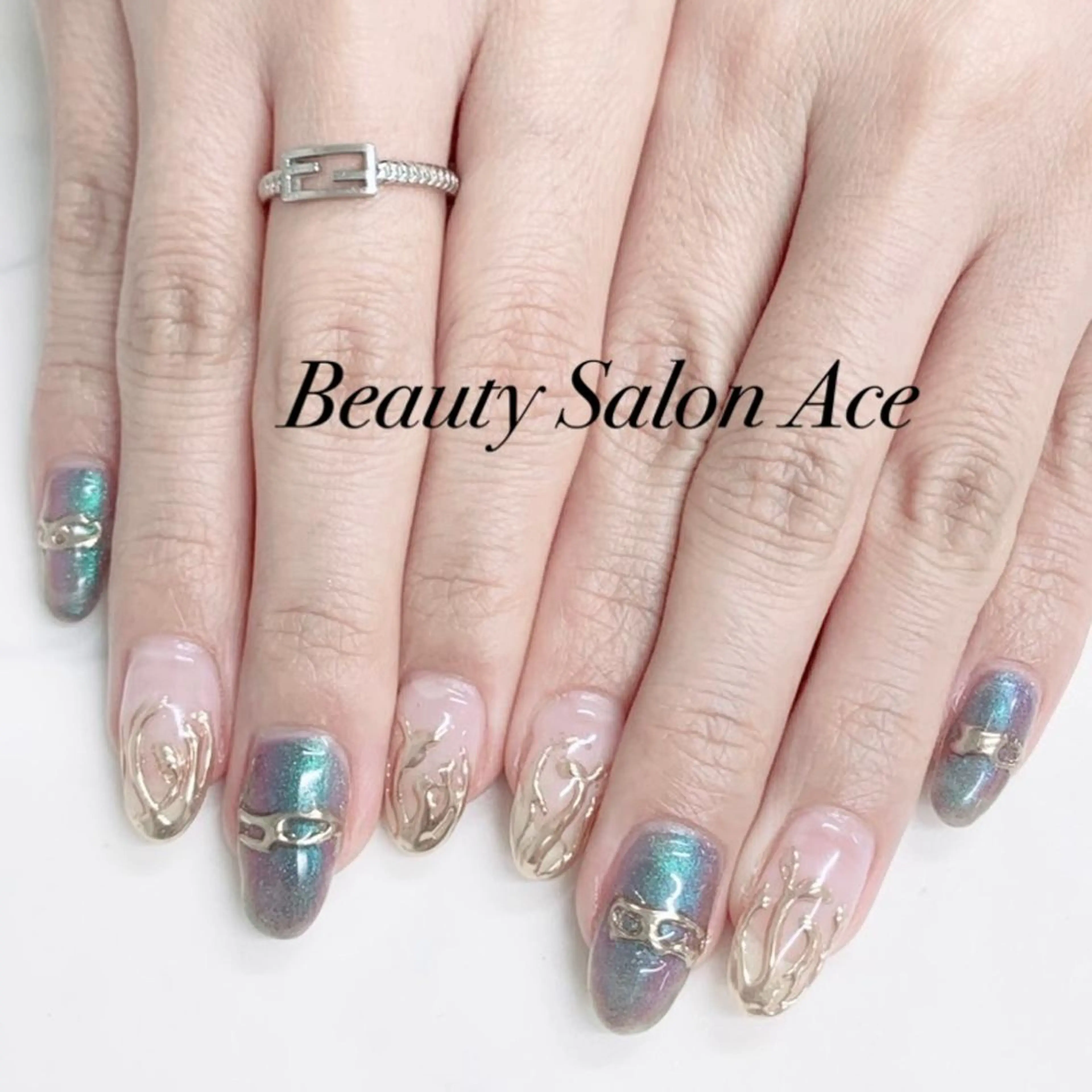 ネイル メンズネイル ニュアンスネイル 春ネイル ハンドネイル ハンドケア Beauty Salon Ace(ネイルサロン エース)所属・池袋フィルイン Ace♡長さだしのネイルデザイン