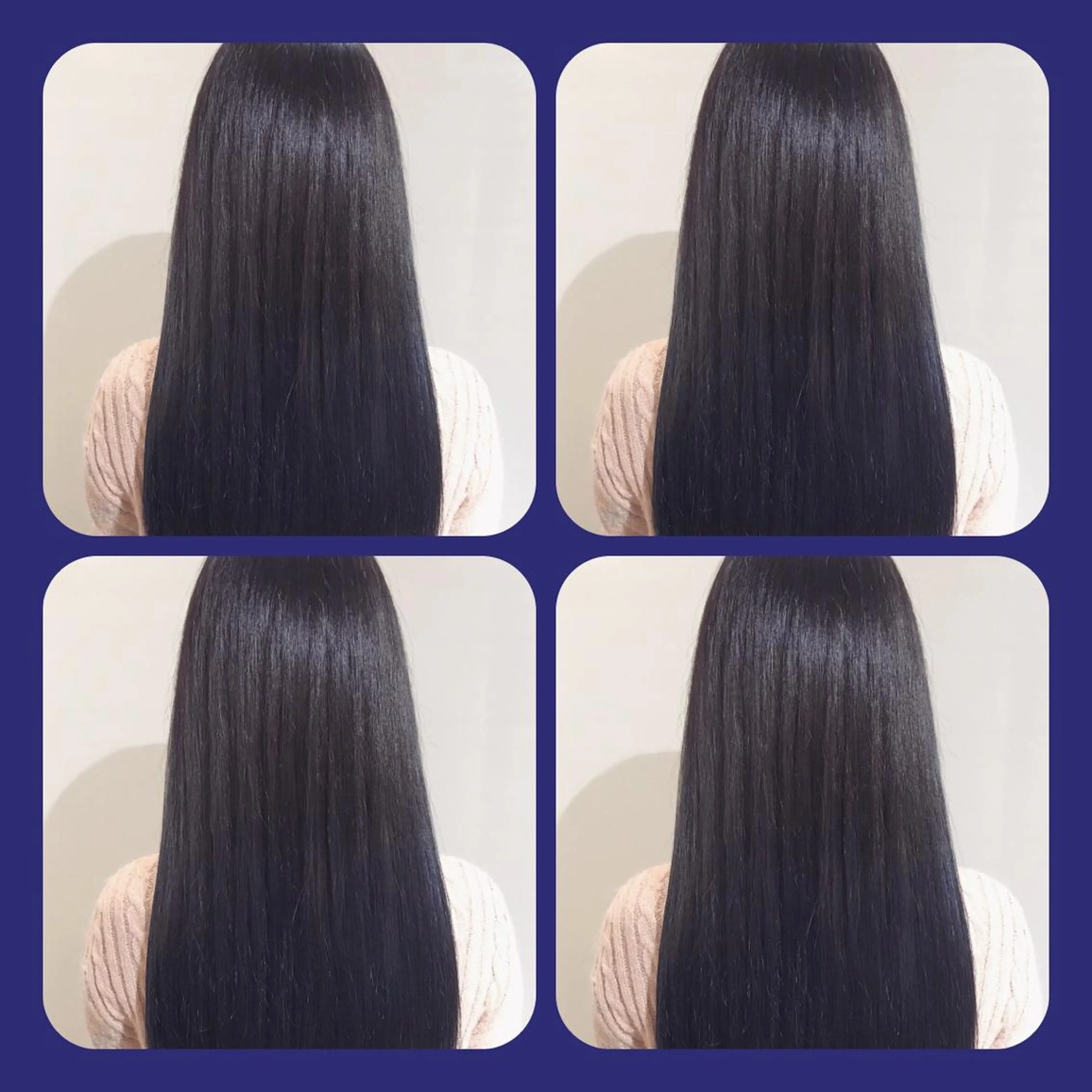 ロング カラー ヘアアレンジ ブリーチ ネイビーカラー As hair所属・柔らか垢抜けｶﾗｰと ｶｯﾄ🫧ASUKAのヘアスタイル