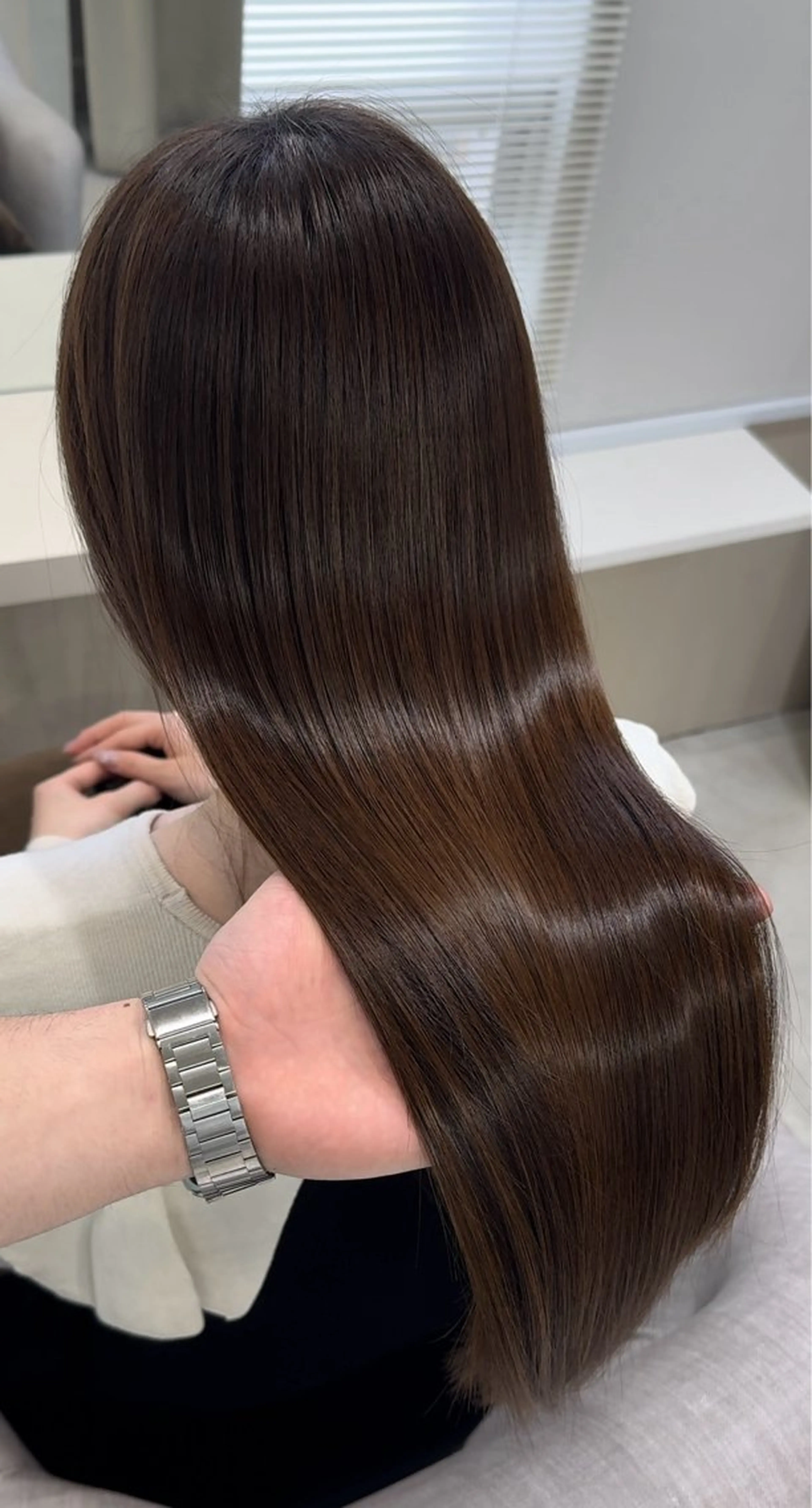 ロング 髪質改善 縮毛矯正 トリートメント 酸性ストレート カット ヘアカラー 縮毛矯正 トリートメント 髪質改善×縮毛矯正 Core 片山健太のヘアスタイル