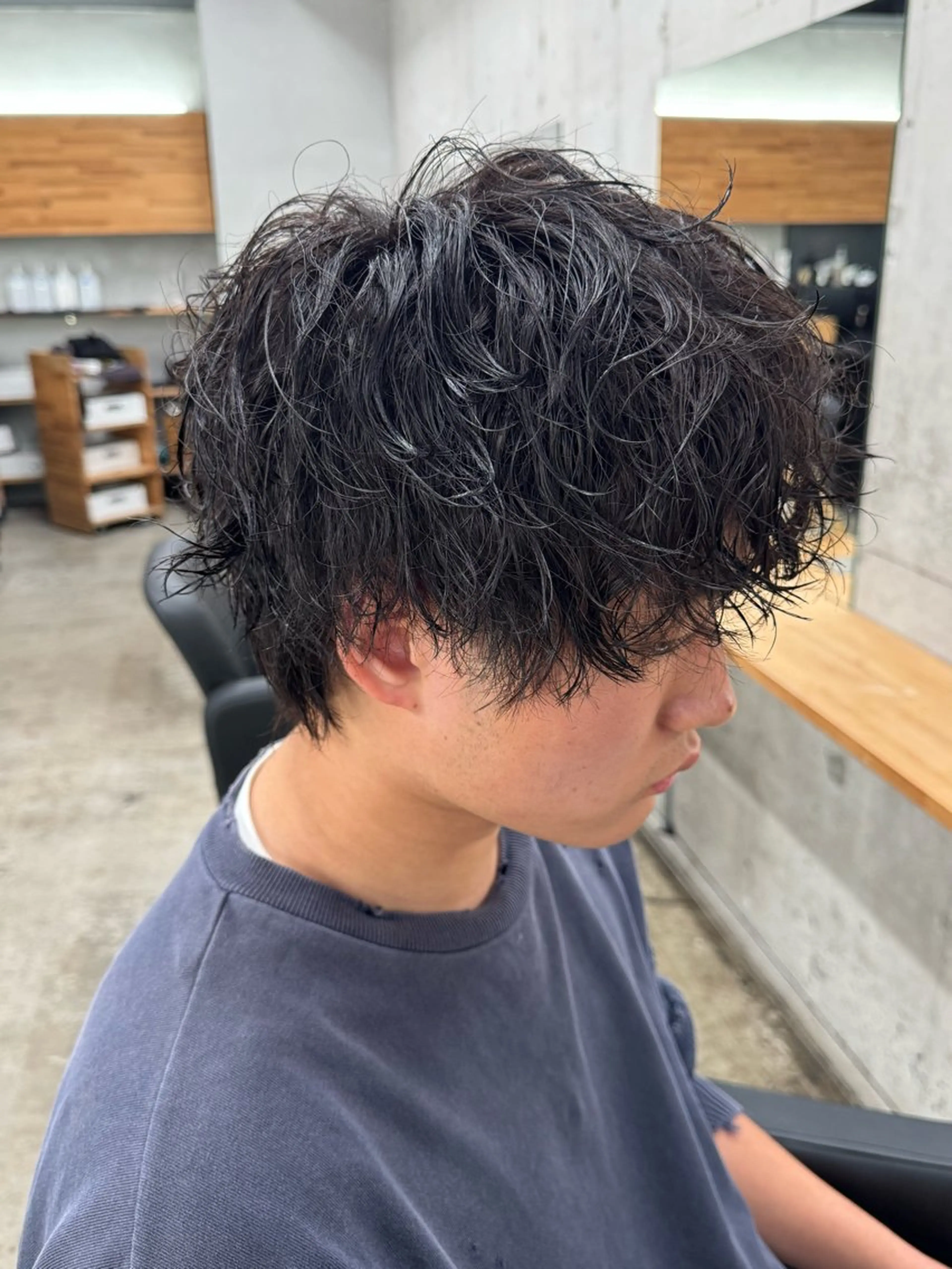 メンズ カット パーマ アキト/ メンズ/透明感暗髪のヘアスタイル