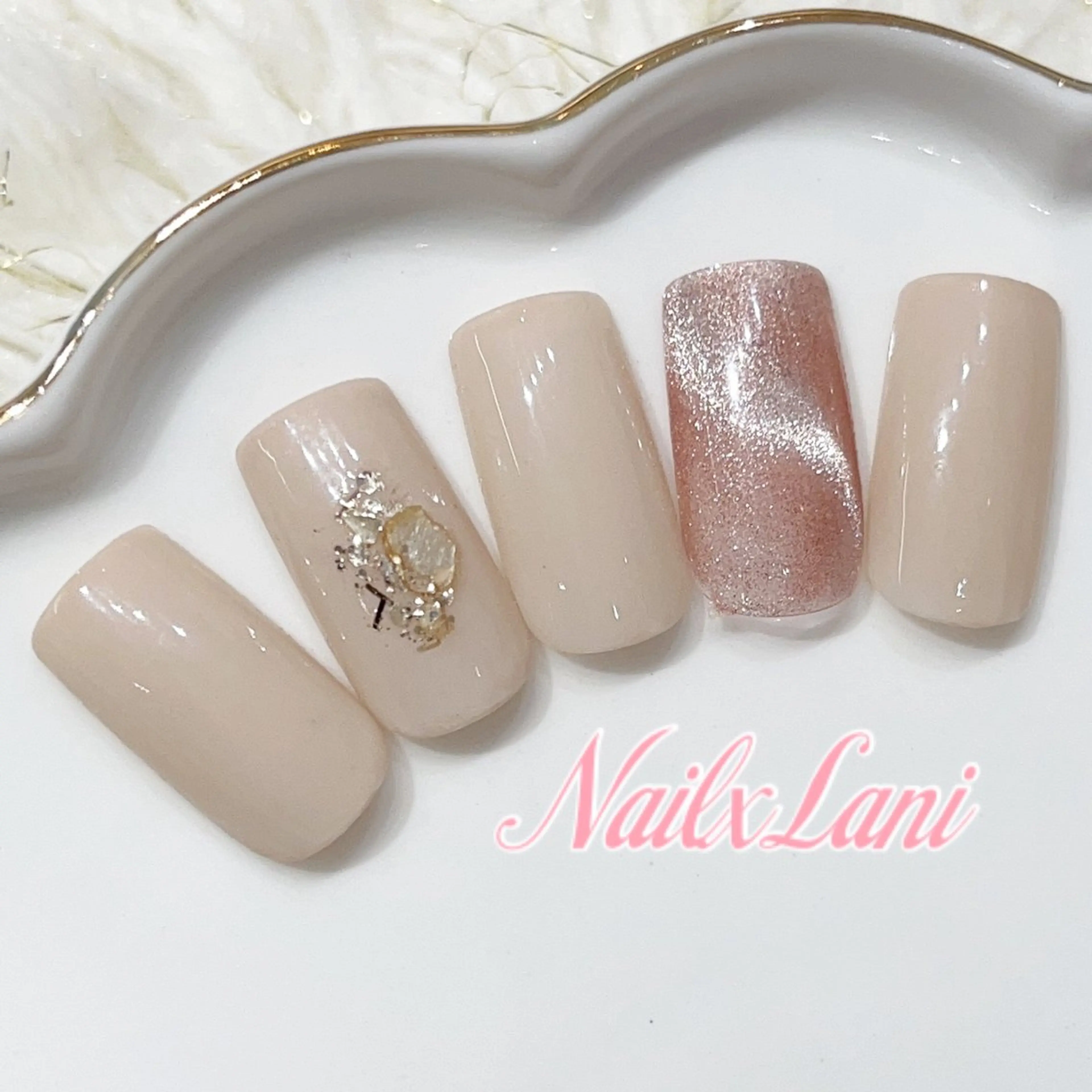 ネイル ジェルネイル マグネットネイル オフィスネイル 練馬駅近ネイルラニ 不細工爪90分で美爪のネイルデザイン