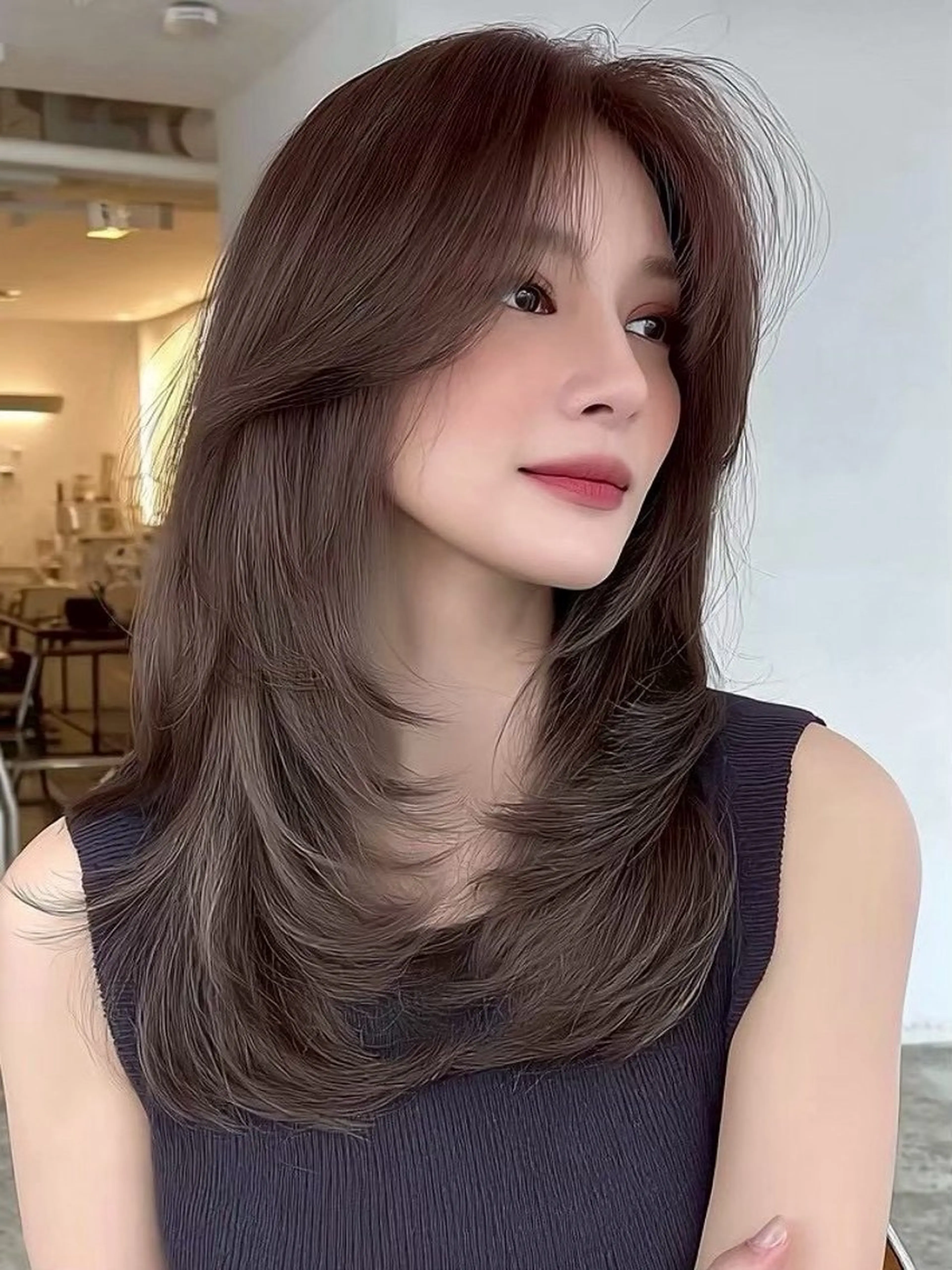 ロング カット ヘアカラー トリートメント repos京都 四条河原町店 ミルボンAujua認定サロン【ルポ】所属・むっちー/河原町/ 縮毛矯正/韓国ヘアーのヘアスタイル