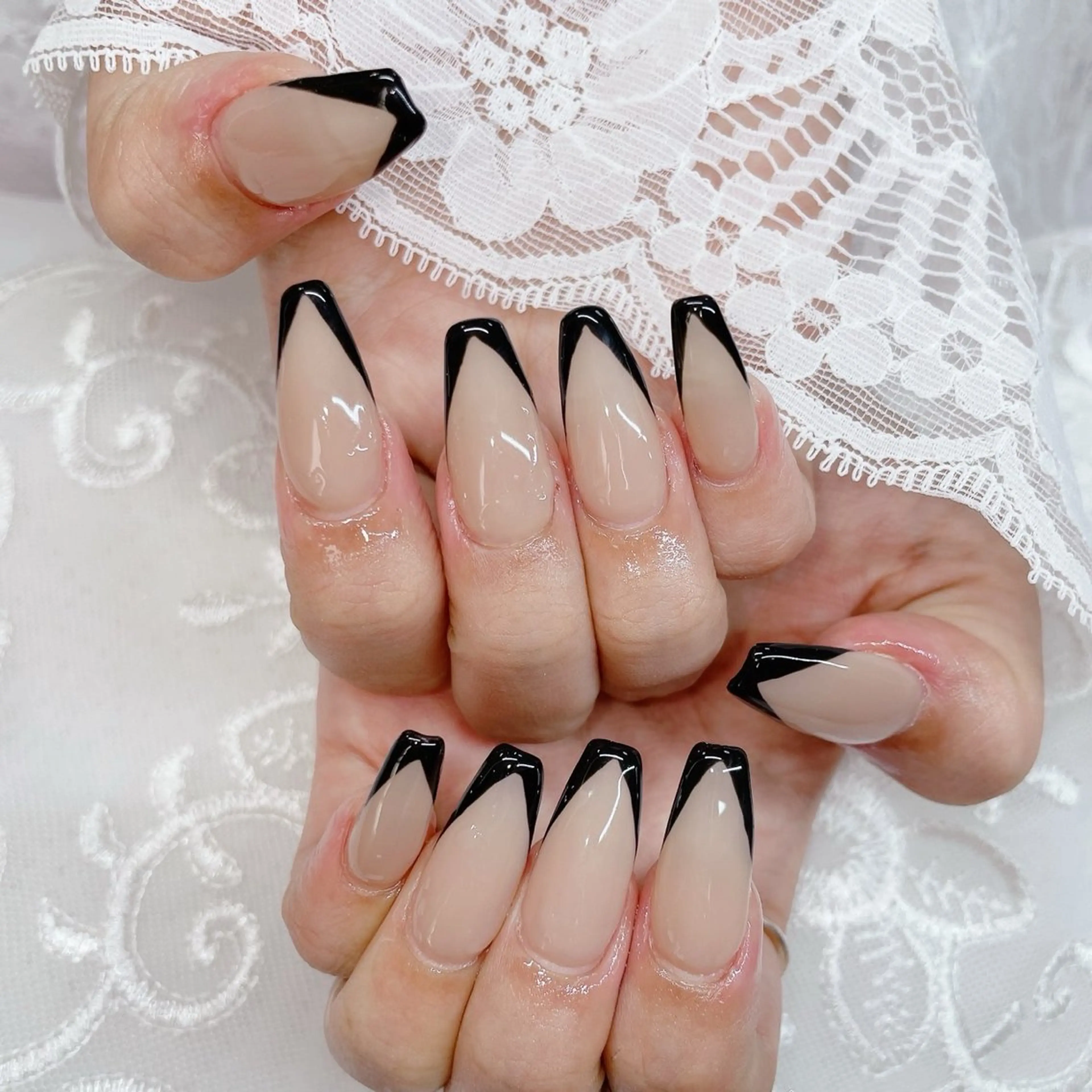 ロング ハンドネイル ハンドケア 💜MIYA nail川崎店のネイルデザイン