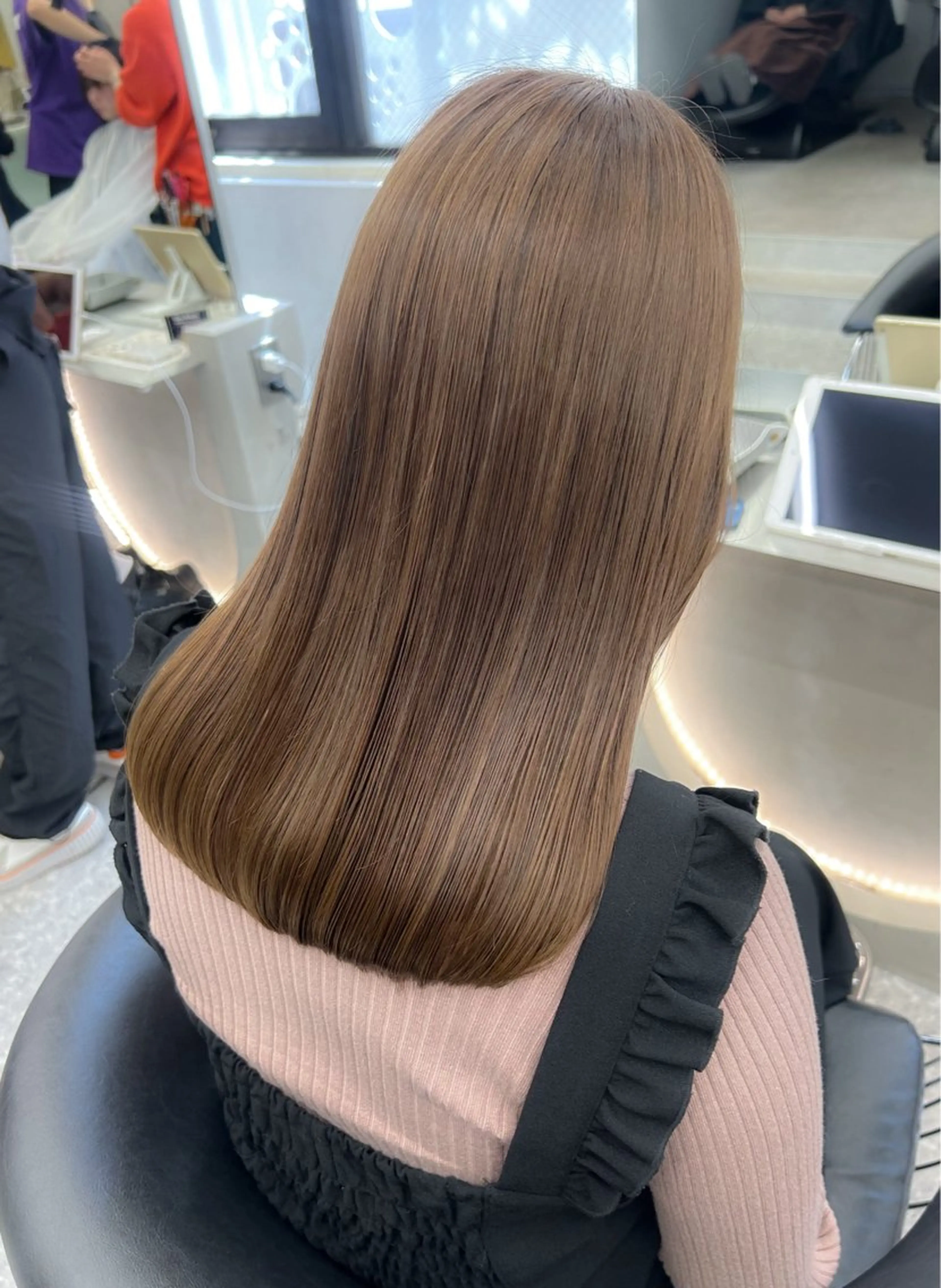 ミディアム カラー ヘアアレンジ ヘアカラー トリートメント fumika🎀 ベージュのヘアスタイル