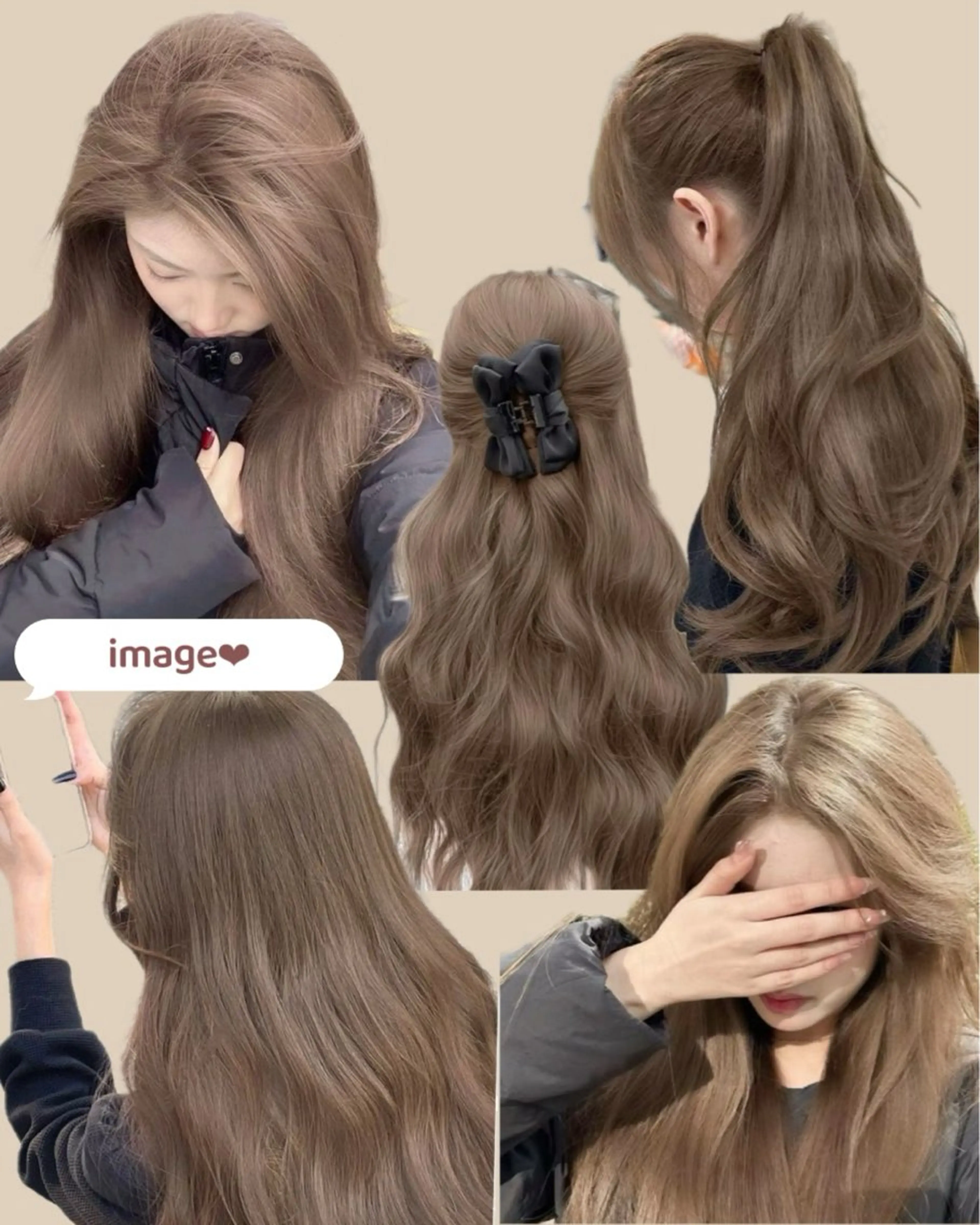 カラー ヘアカラー 譜久島 かりんのヘアスタイル