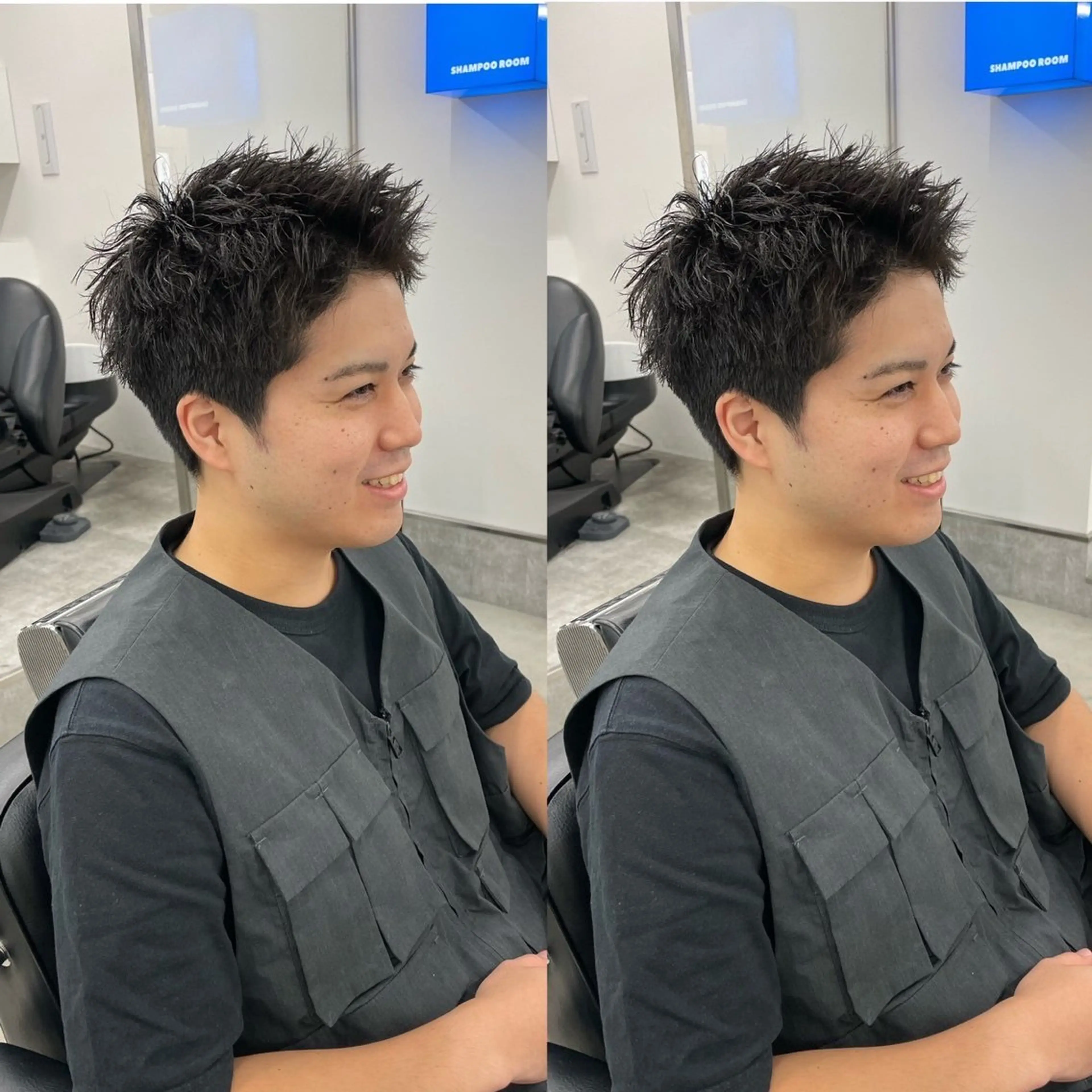 ショート カラー パーマ ヘアアレンジ メンズ 亀井隆汰/メンズ専門 パーマ特化美容師のヘアスタイル