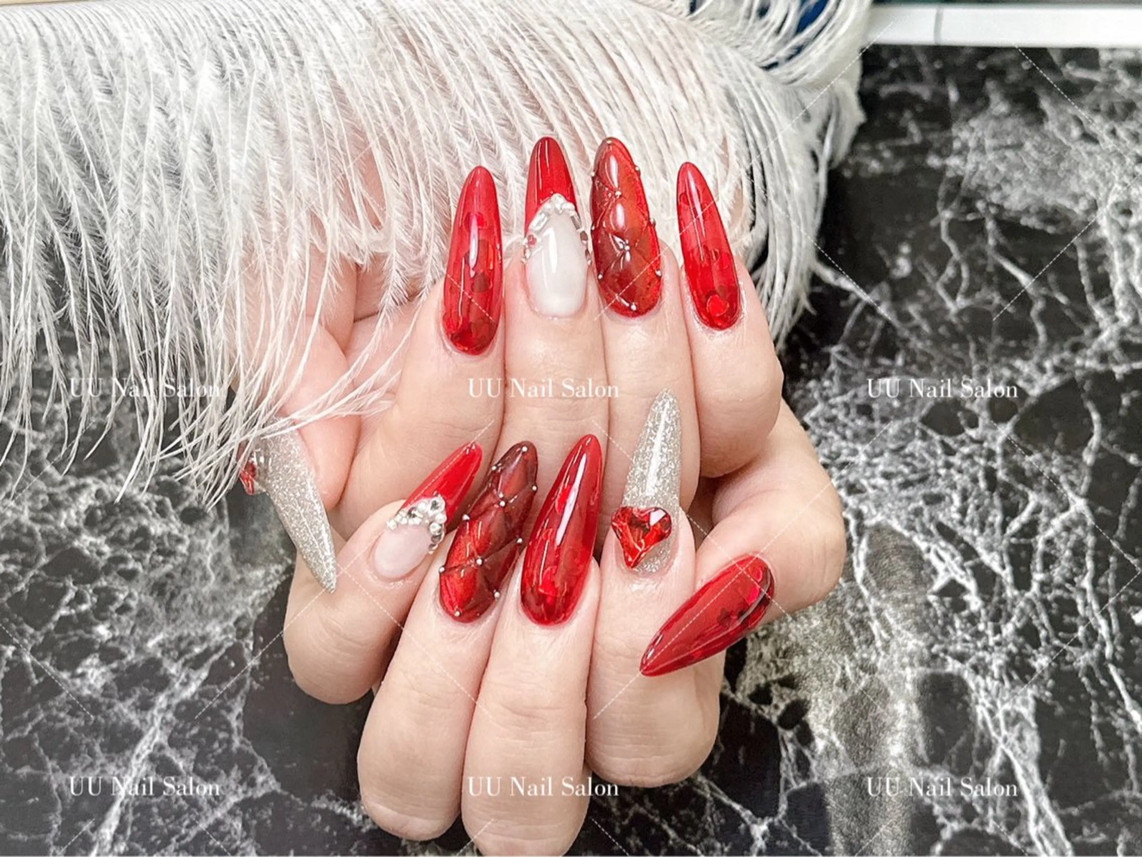 ネイル バレンタイン ハンドネイル UU Nail Salon 西川口のネイルデザイン