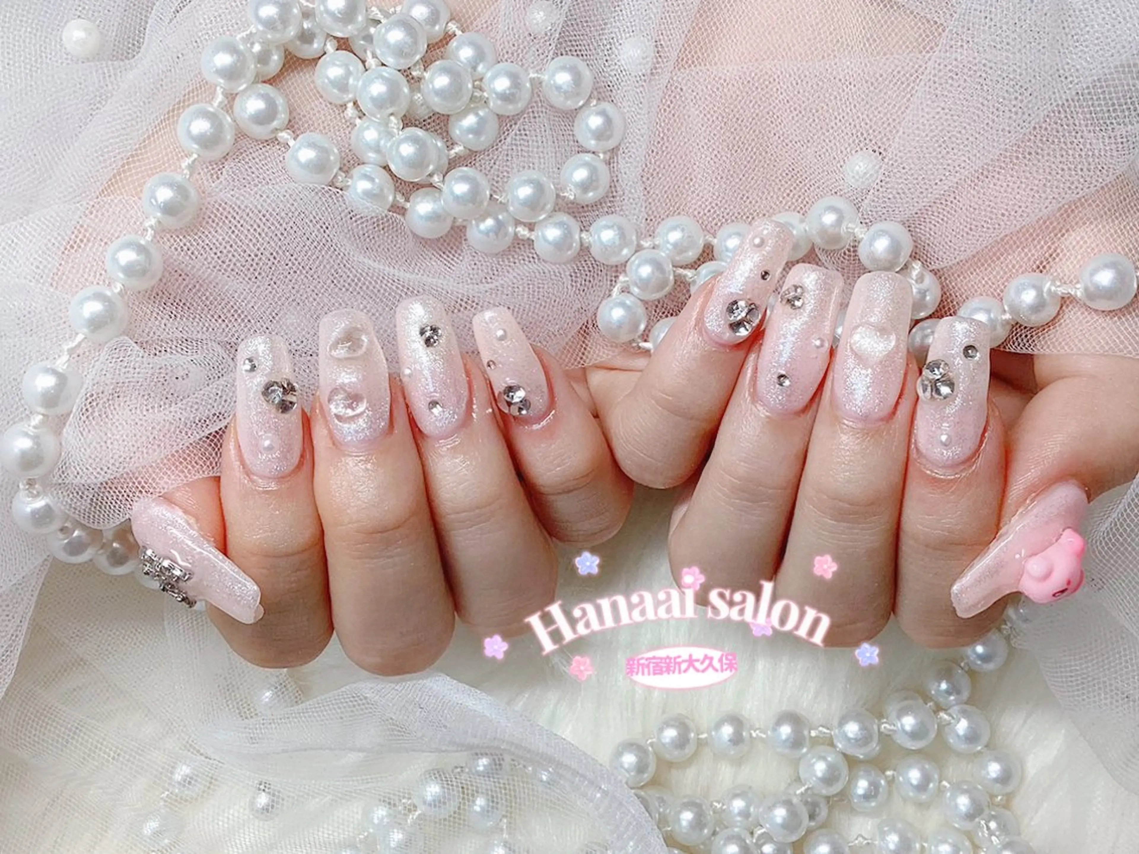 セミロング ハンドネイル Hanaai Salon新宿店のネイルデザイン