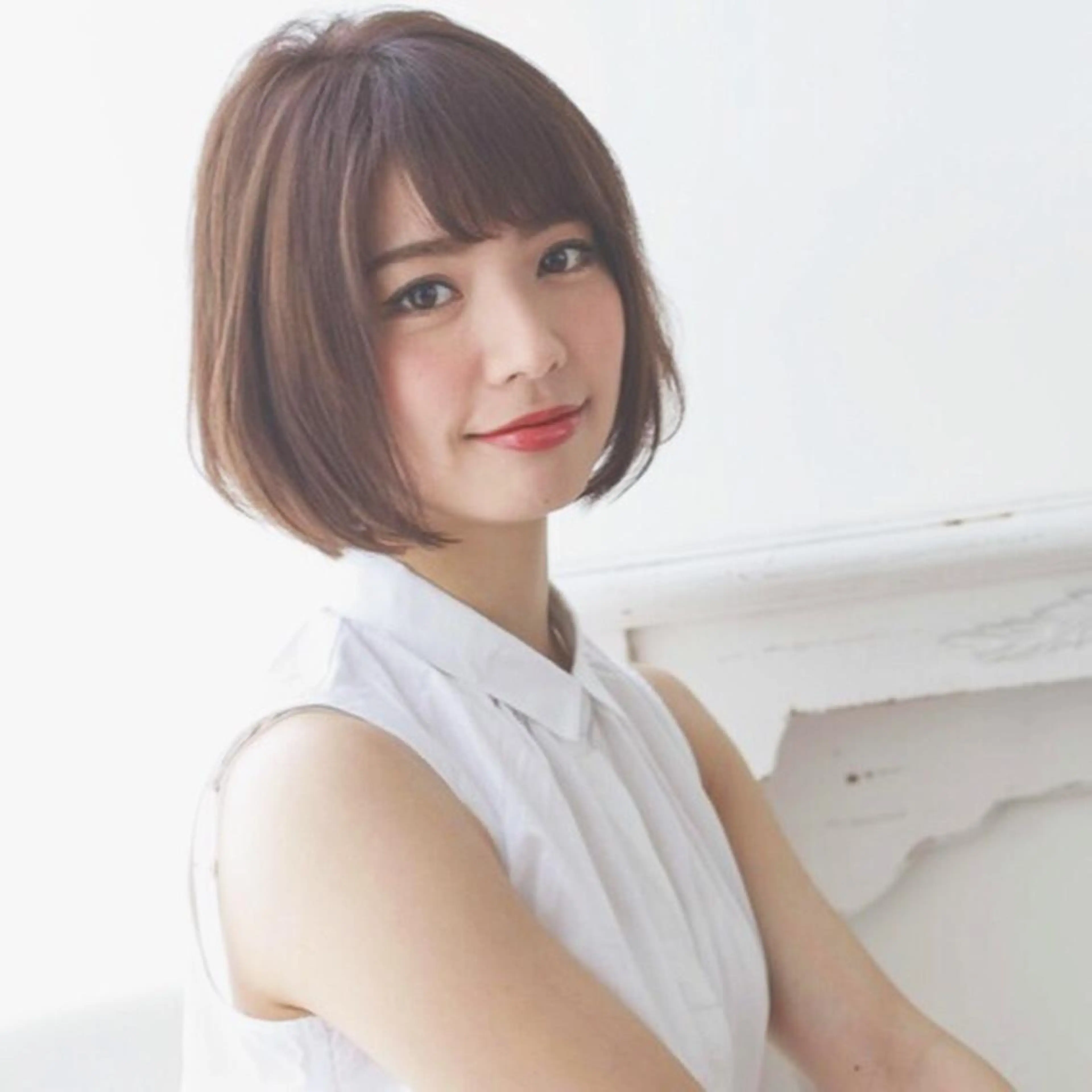 ショート 艶カラー/フェイス レイヤー/たむのヘアスタイル