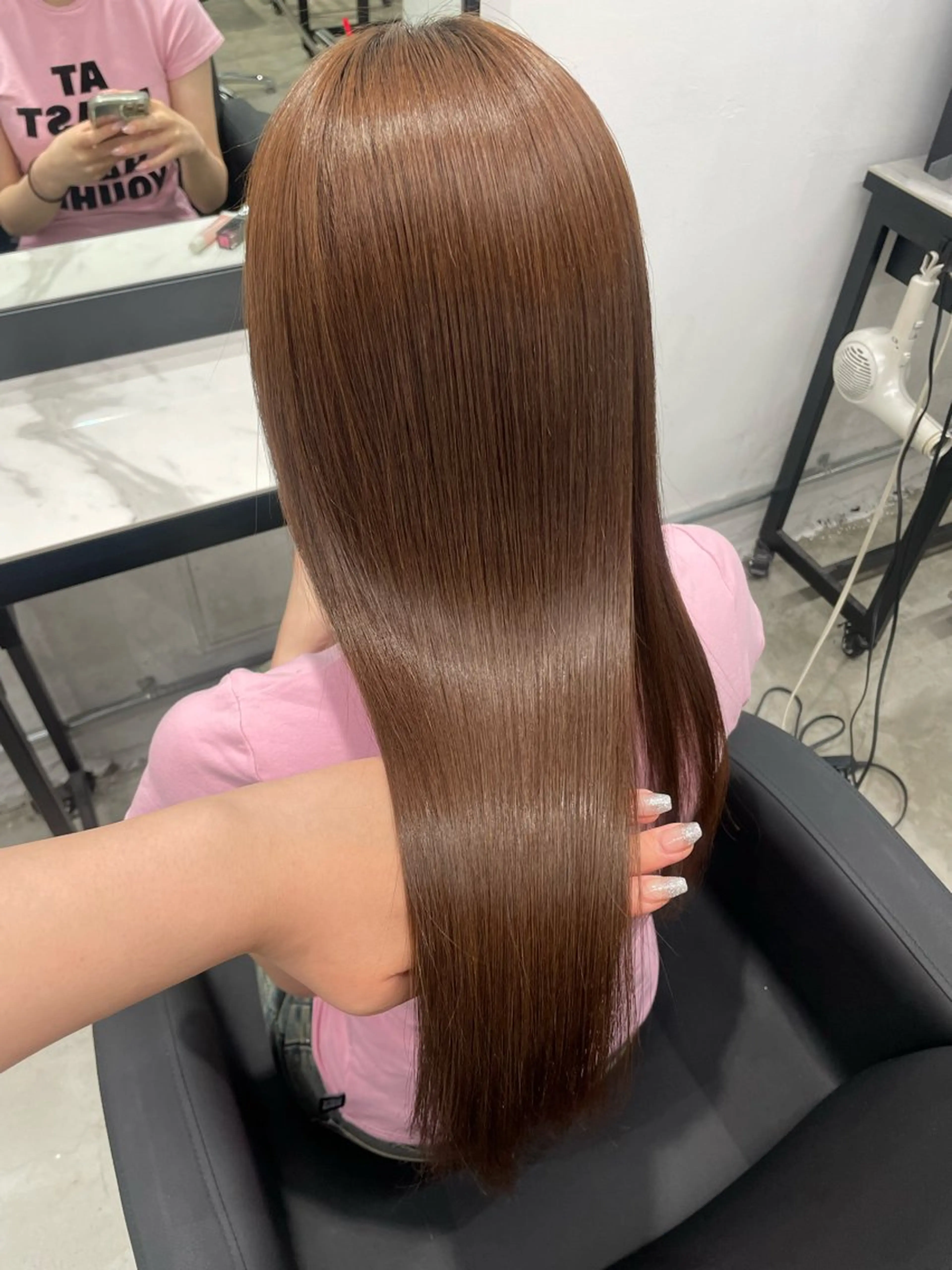 ロング カラー カット ヘアカラー 縮毛矯正 レイヤーカット/ 縮毛矯正/ミサキ💐のヘアスタイル