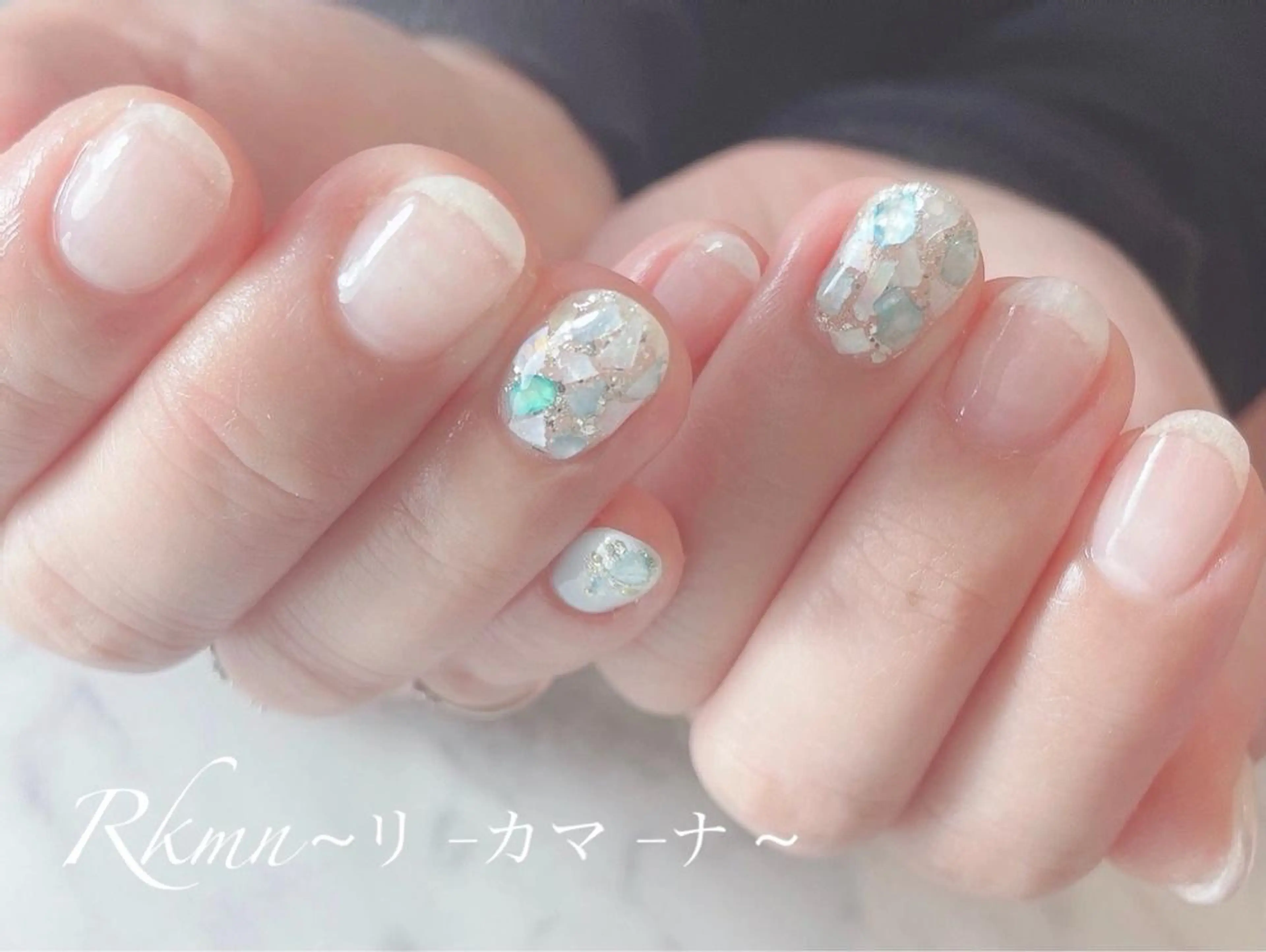 ネイル アートネイル クリアネイル フレンチネイル ジェルネイル グラデーション ハンドネイル フットネイル ハンドケア Rkmn ~リ-カマ-ナ~のネイルデザイン