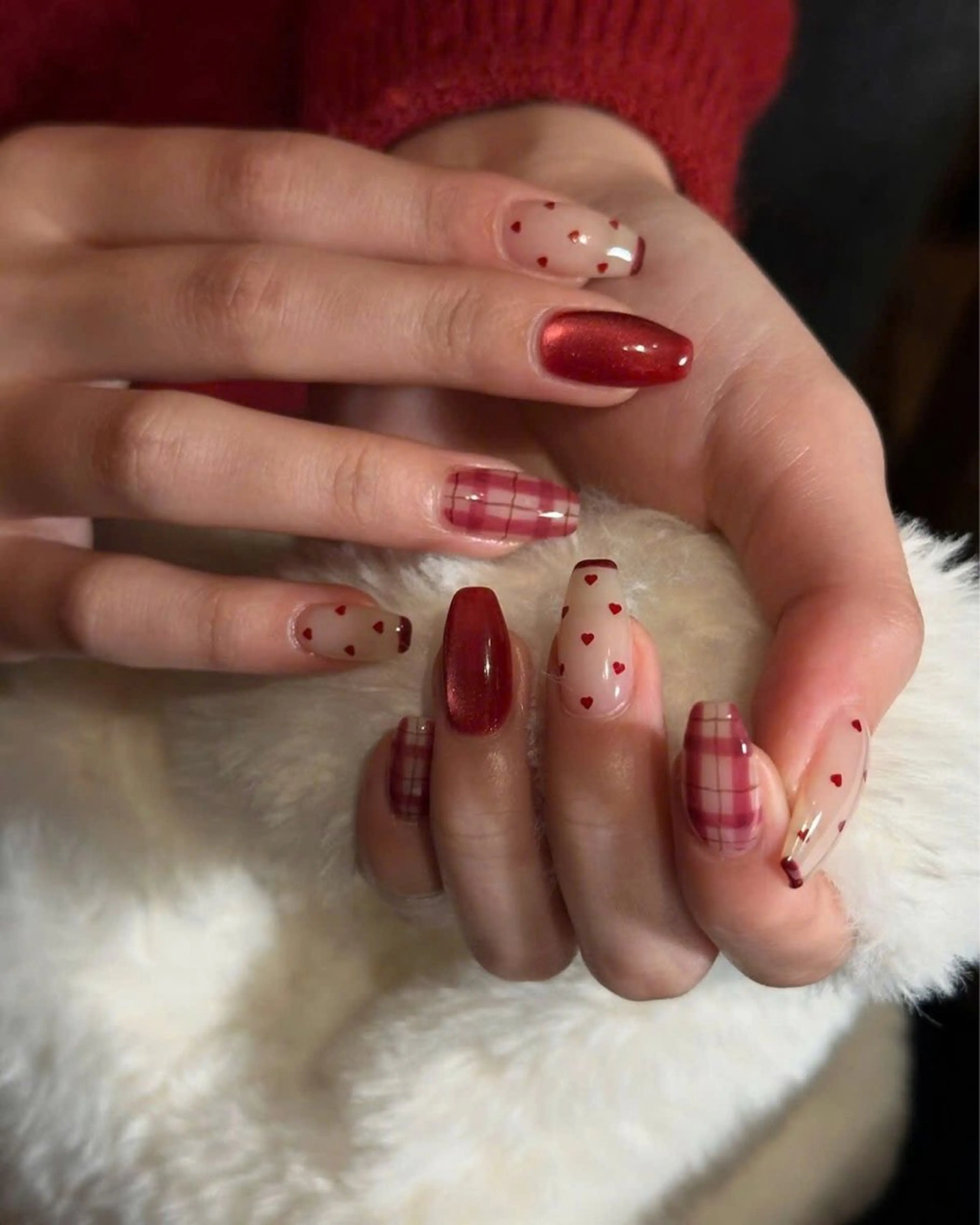 ネイル 冬ネイル クリスマス ハンドネイル Lumi de nails所属・Lumi de nailsのネイルデザイン