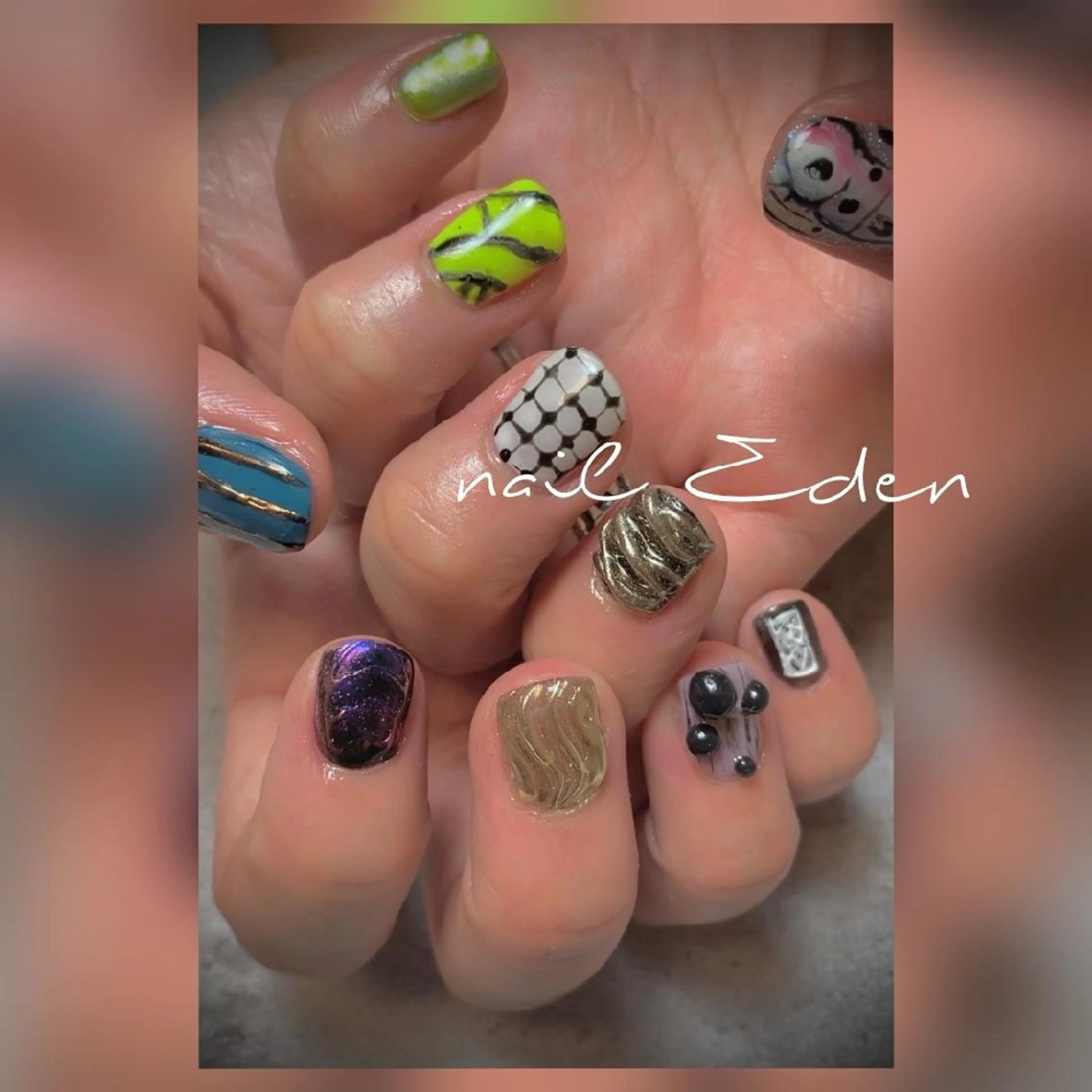 ネイル 持ち込み ハンドネイル ハンドケア Eden　private nail saron所属・Eden ♾️のネイルデザイン
