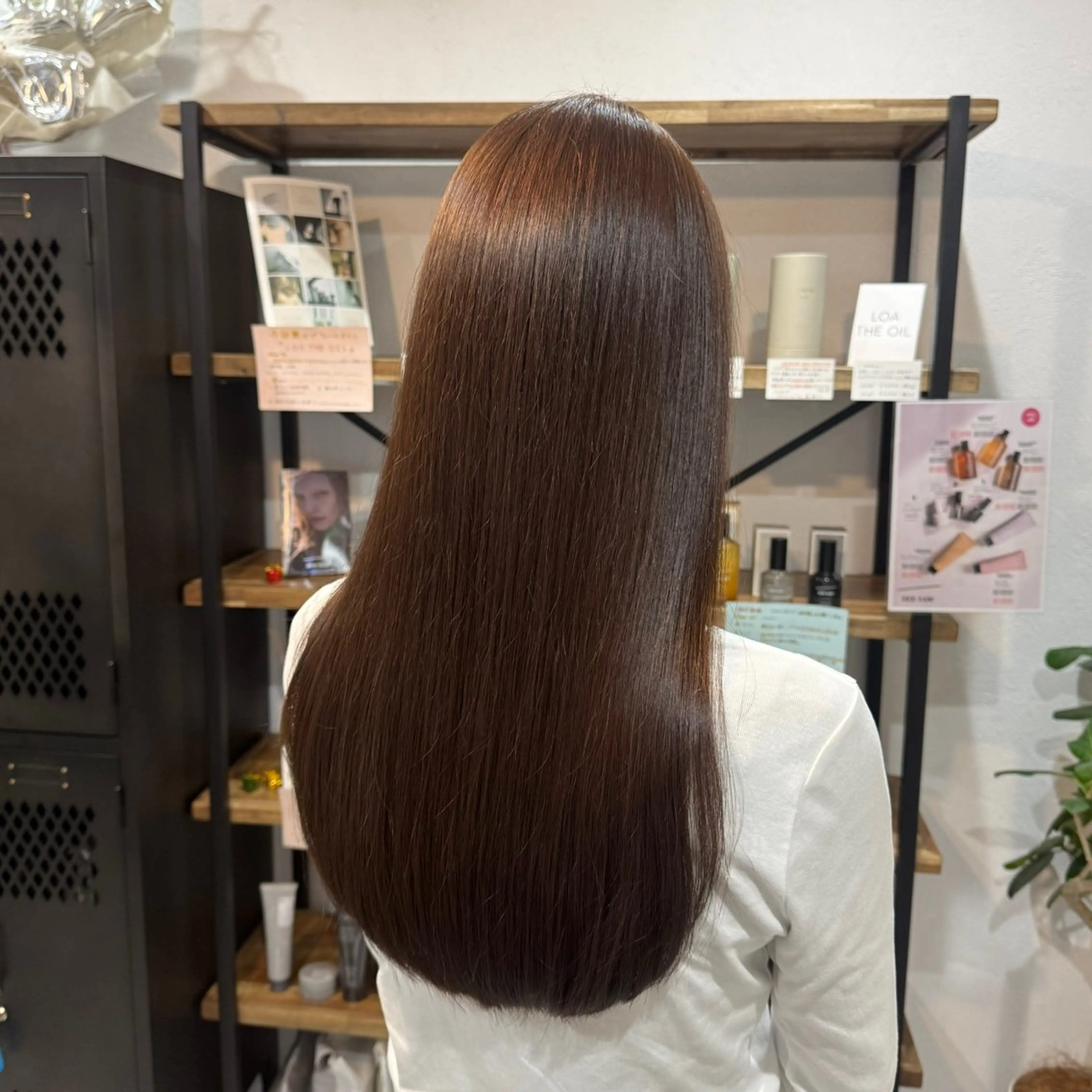 セミロング カラー ヘアカラー トリートメント 3tuba Nahoのヘアスタイル
