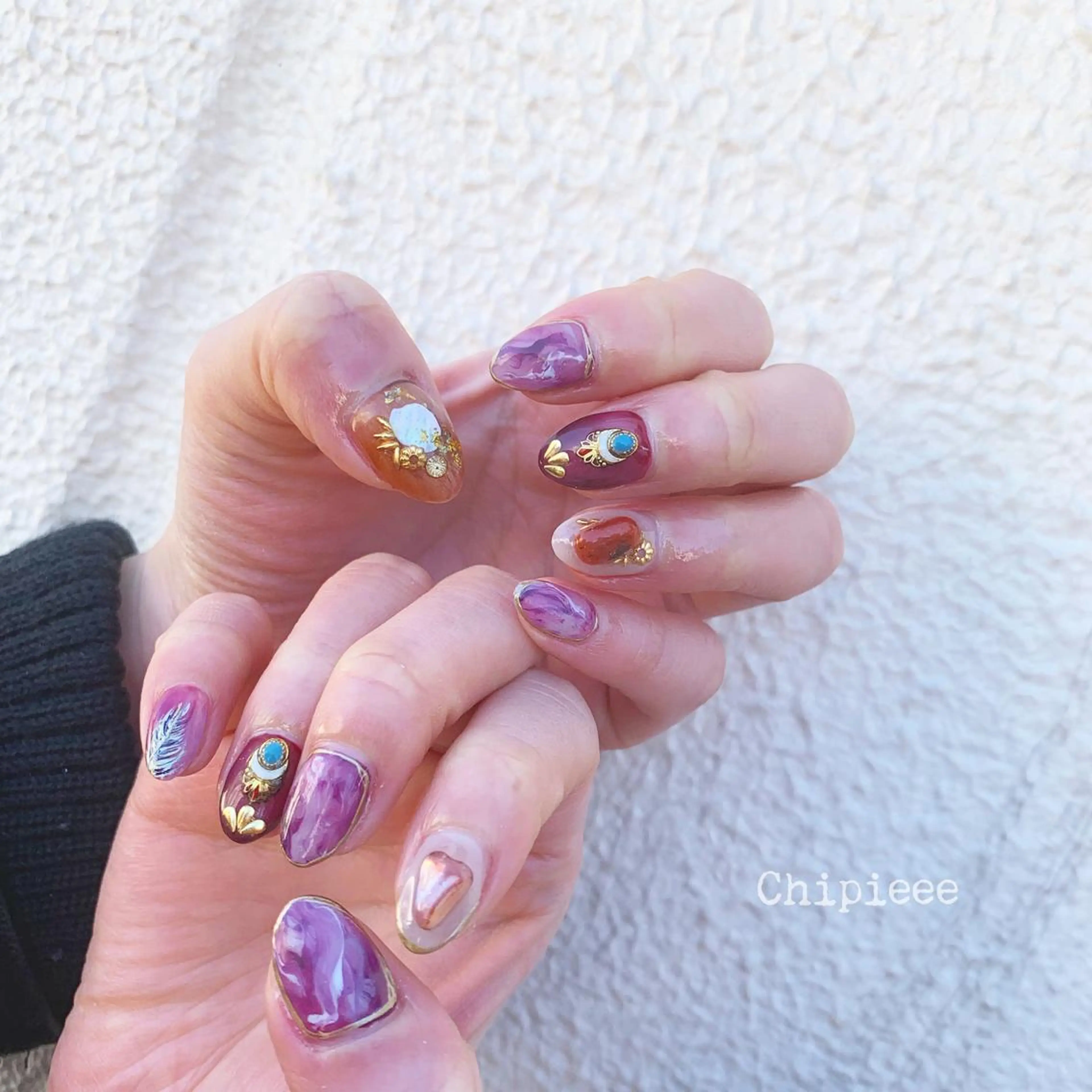 ネイル ハンドネイル revia所属・ERI Nailistのネイルデザイン