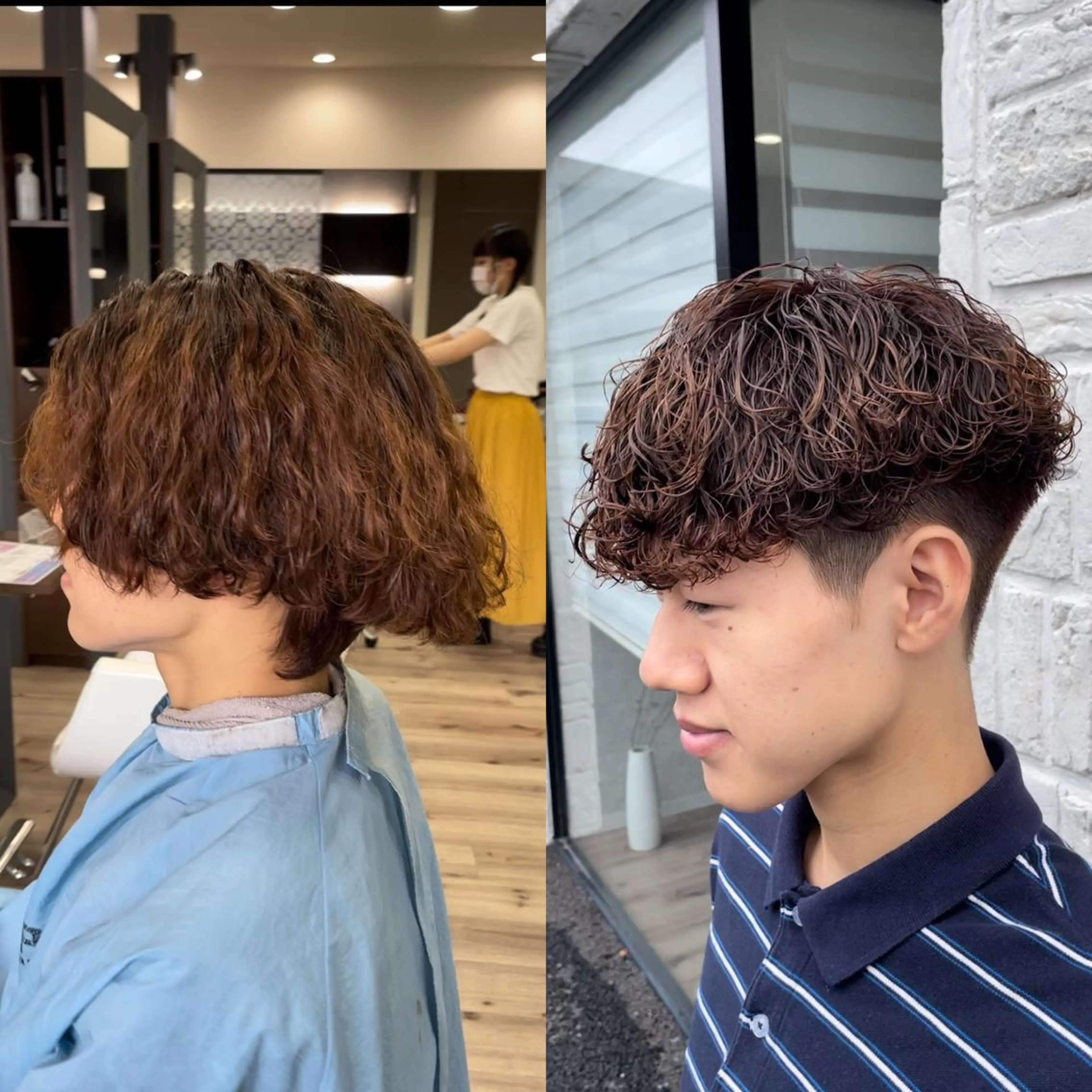 パーマ メンズ 波巻きパーマ アタ ムのヘアスタイル