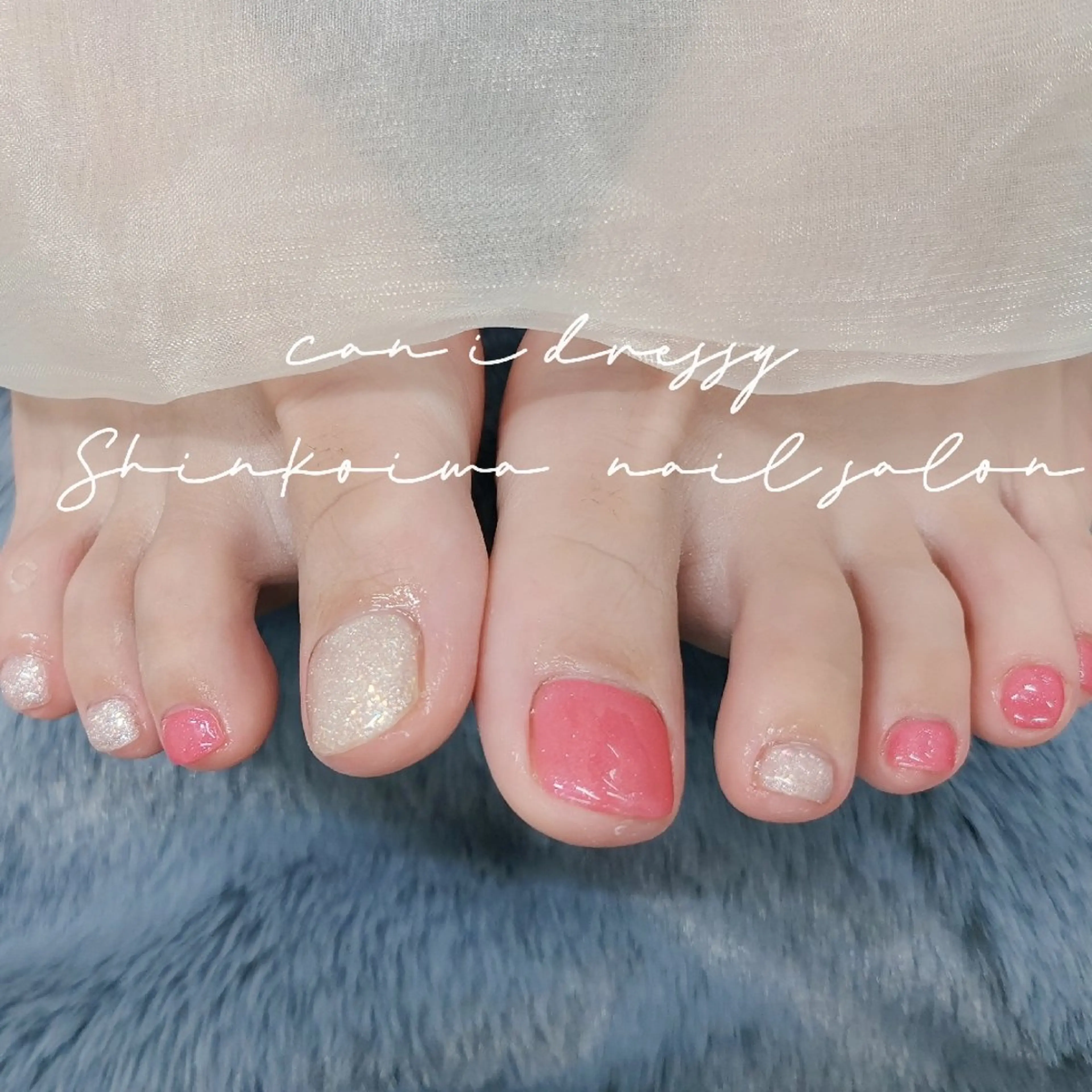 ネイル シンプルネイル フットネイル キャンアイドレッシー 新小岩のネイルデザイン