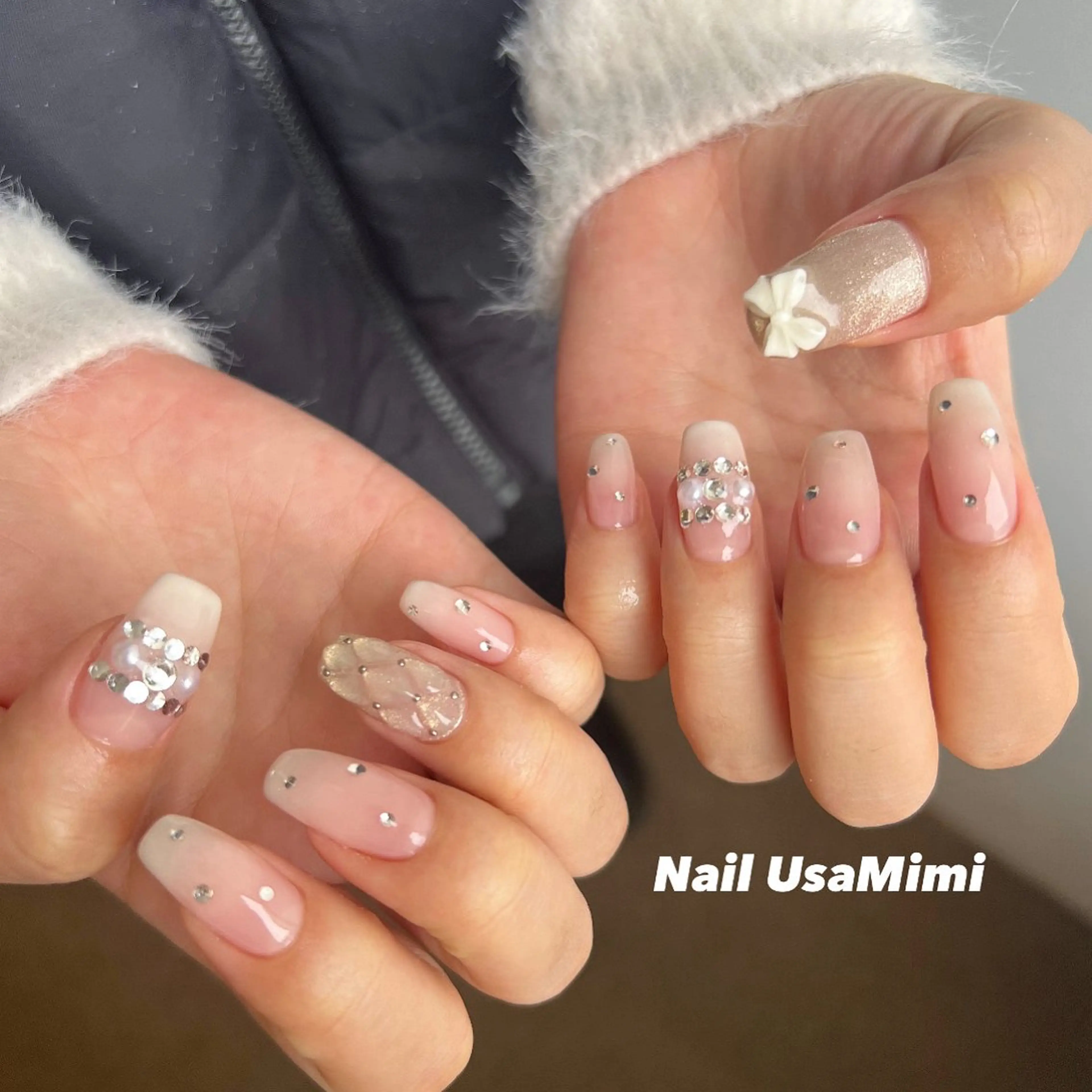 ネイル ジェルネイル 韓国ネイル マグネットネイル 持ち込み ワンカラーネイル 本町NailUsa Mimi RIKOのネイルデザイン