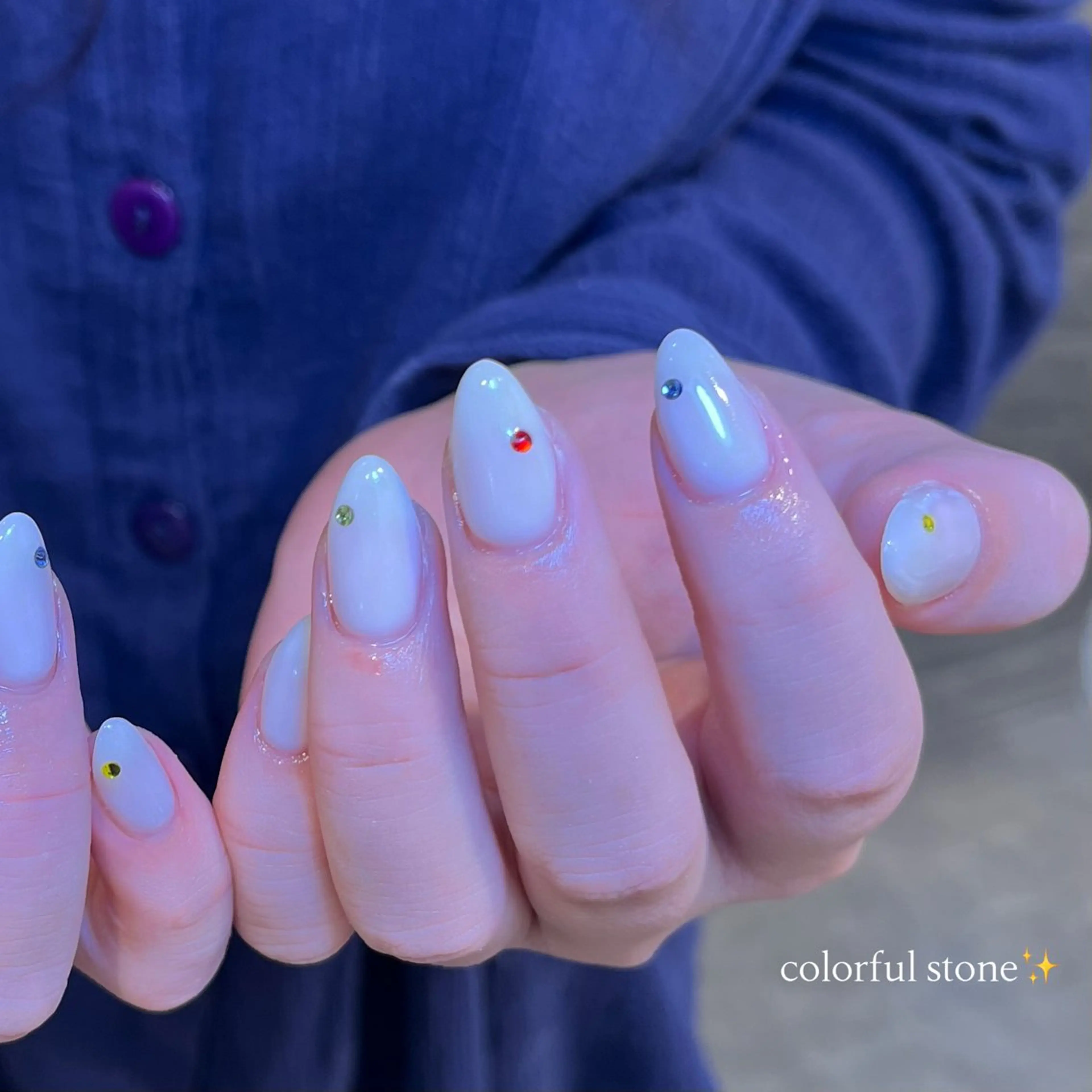 ネイル ストーンネイル ハンドネイル Zen Neo / SEINA🎀のネイルデザイン