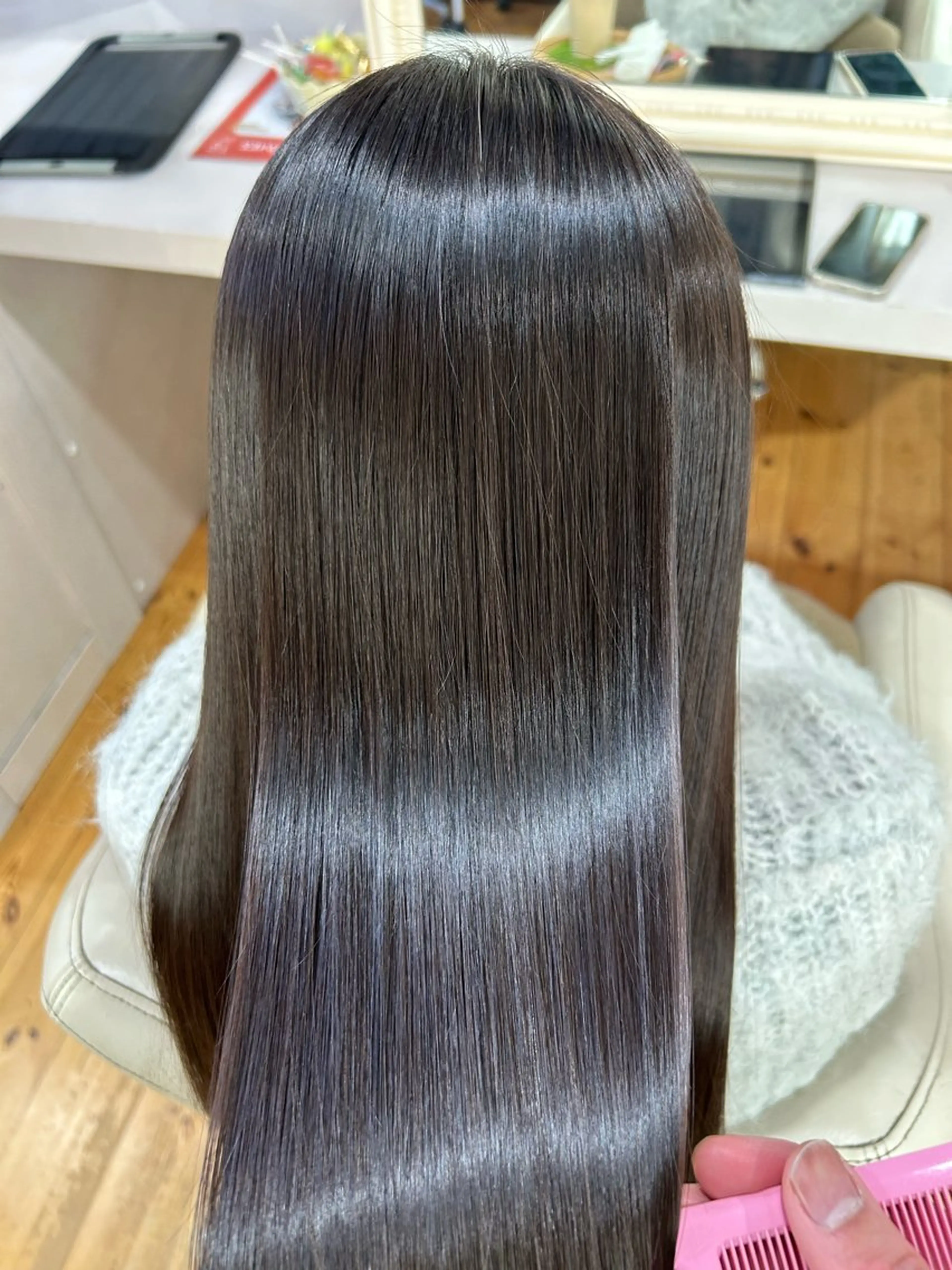 ロング カット 縮毛矯正 村瀬 龍之介のヘアスタイル