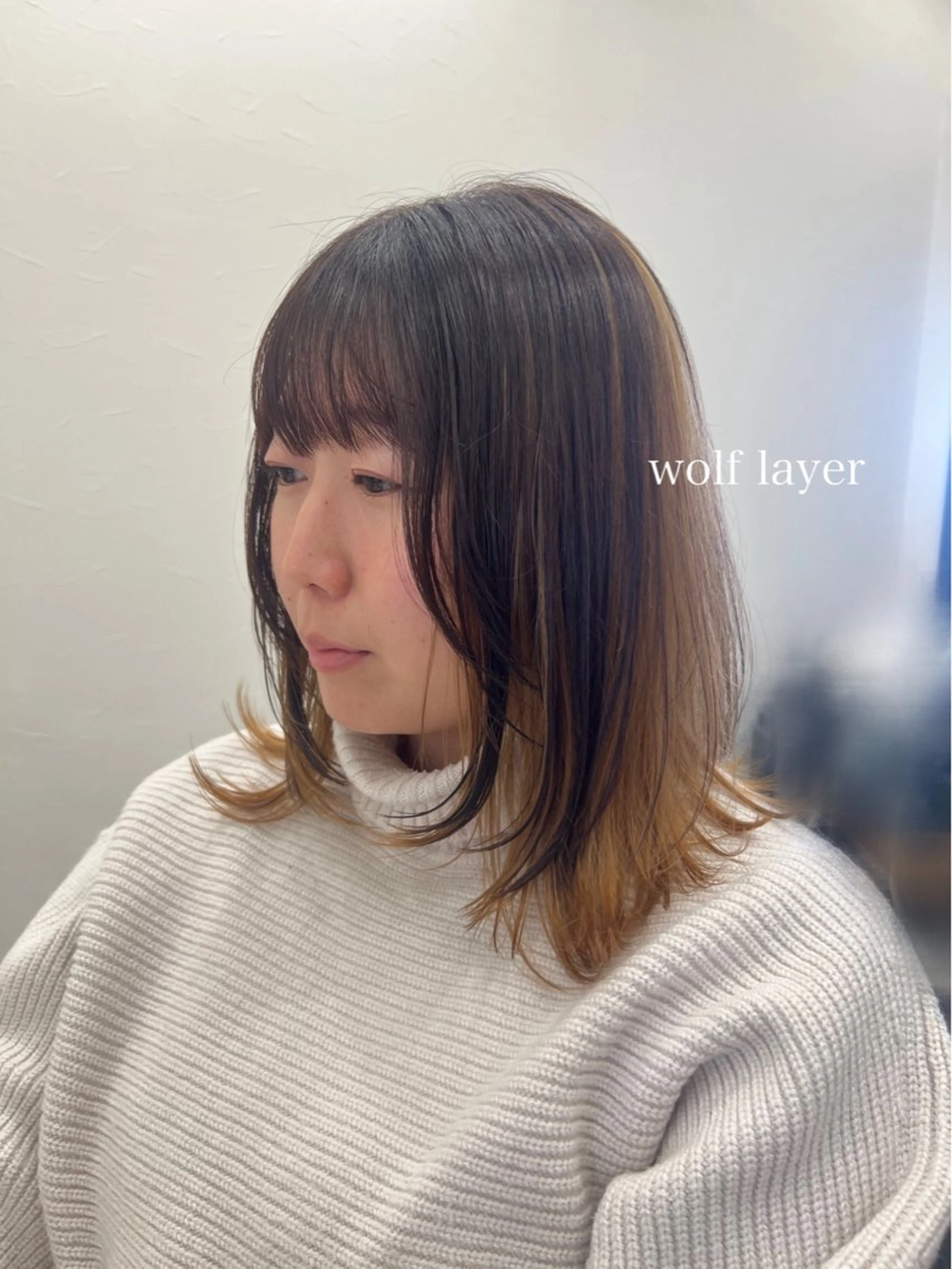 ミディアム 疋田 伽菜子のヘアスタイル