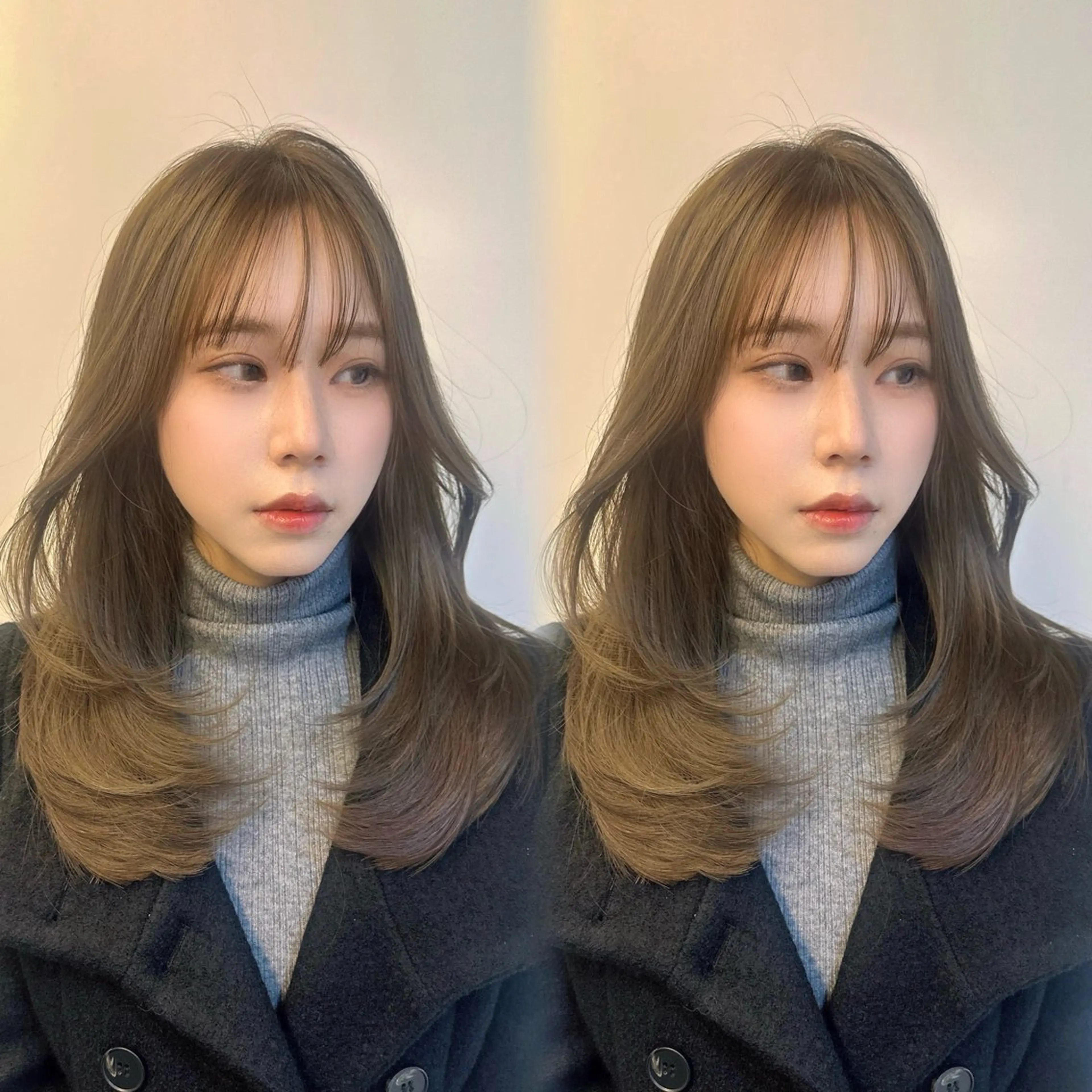 セミロング カラー レイヤーカット カット ヘアカラー トリートメント 心斎橋/縮毛矯正 /艶髪カラーのヘアスタイル