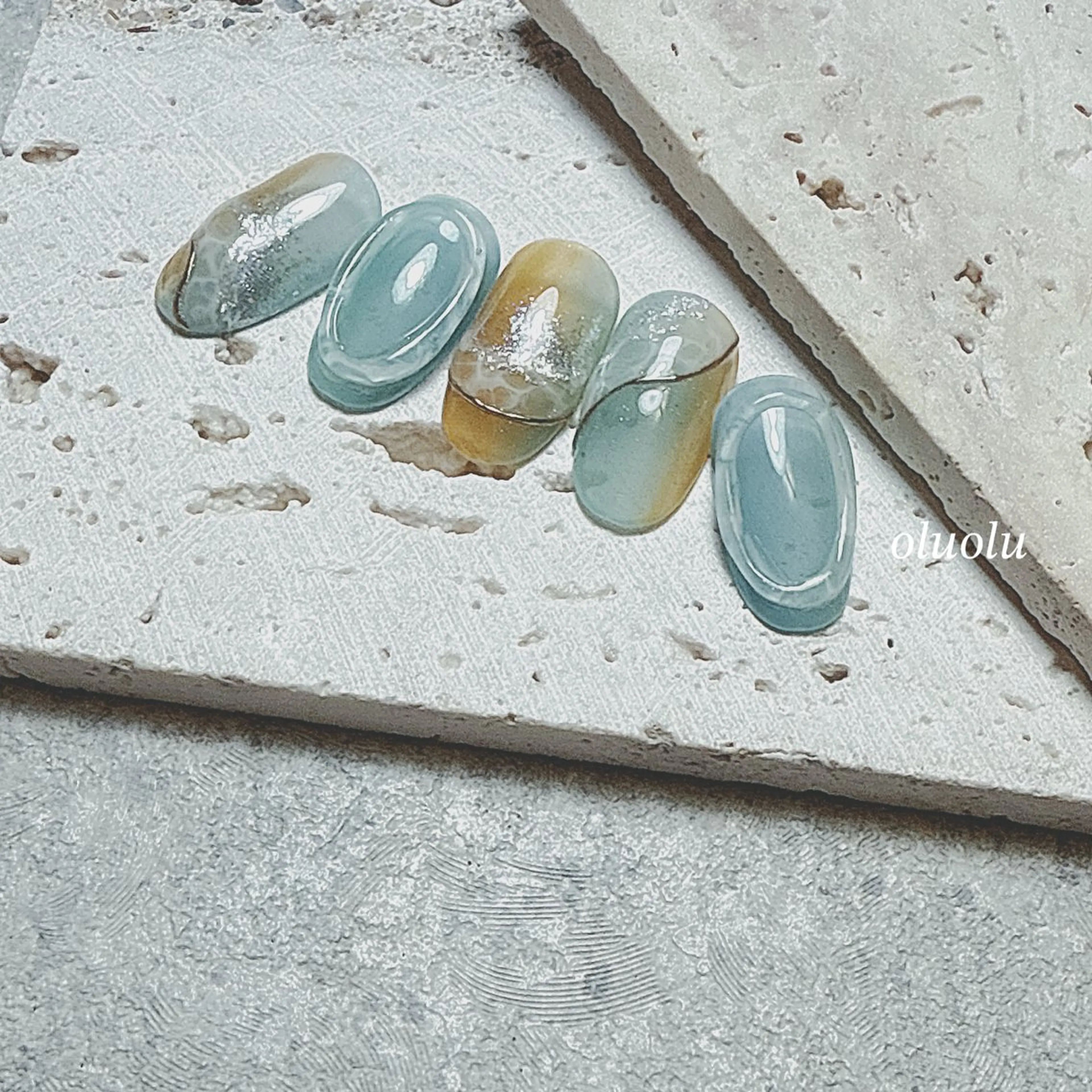 ネイル アートネイル ニュアンスネイル 夏ネイル ハンドネイル 大村 紬華のネイルデザイン