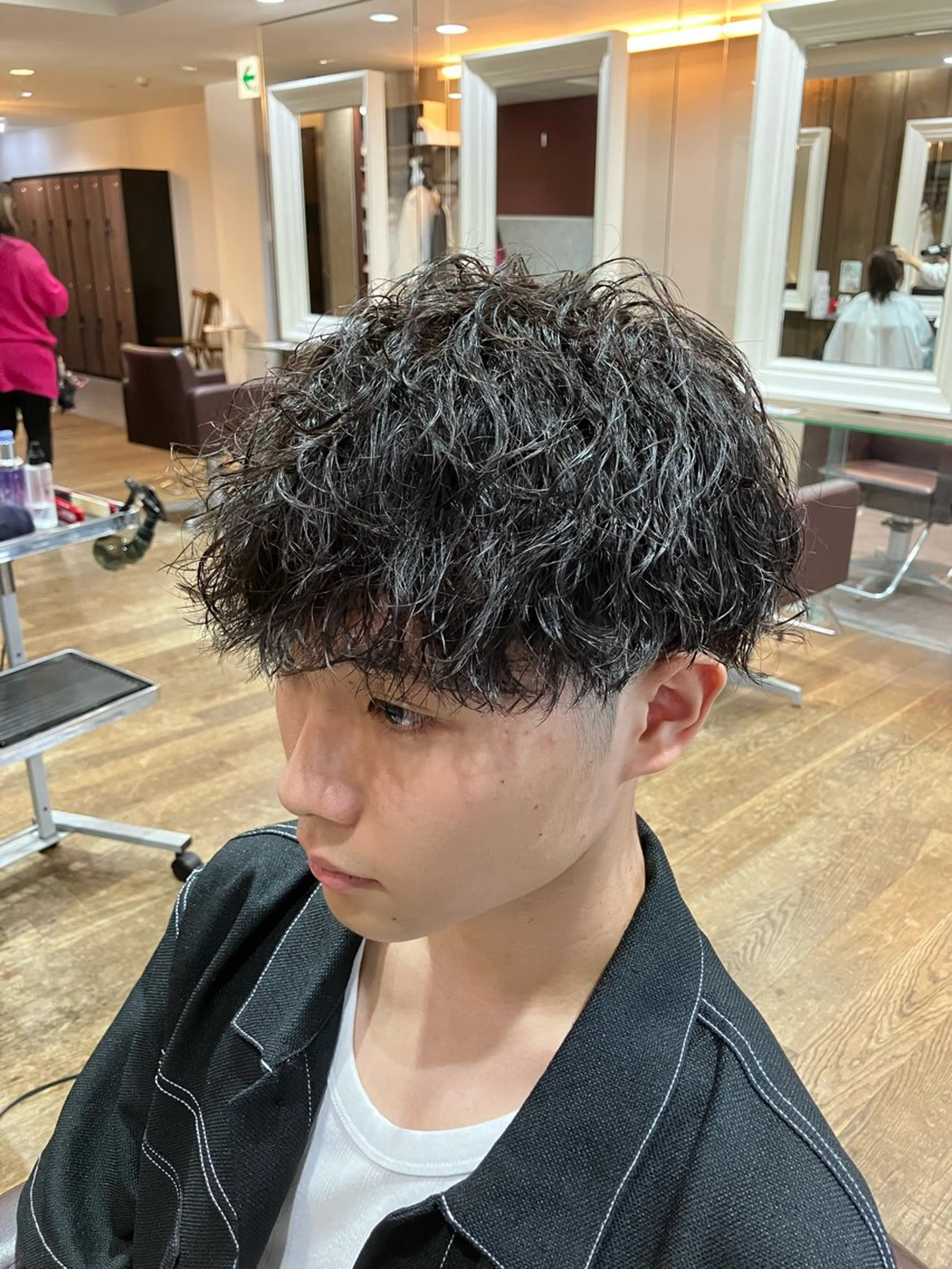 ショート パーマ メンズ カット パーマ メンズパーマ/心斎橋 /四ツ橋駅/しょうまのヘアスタイル