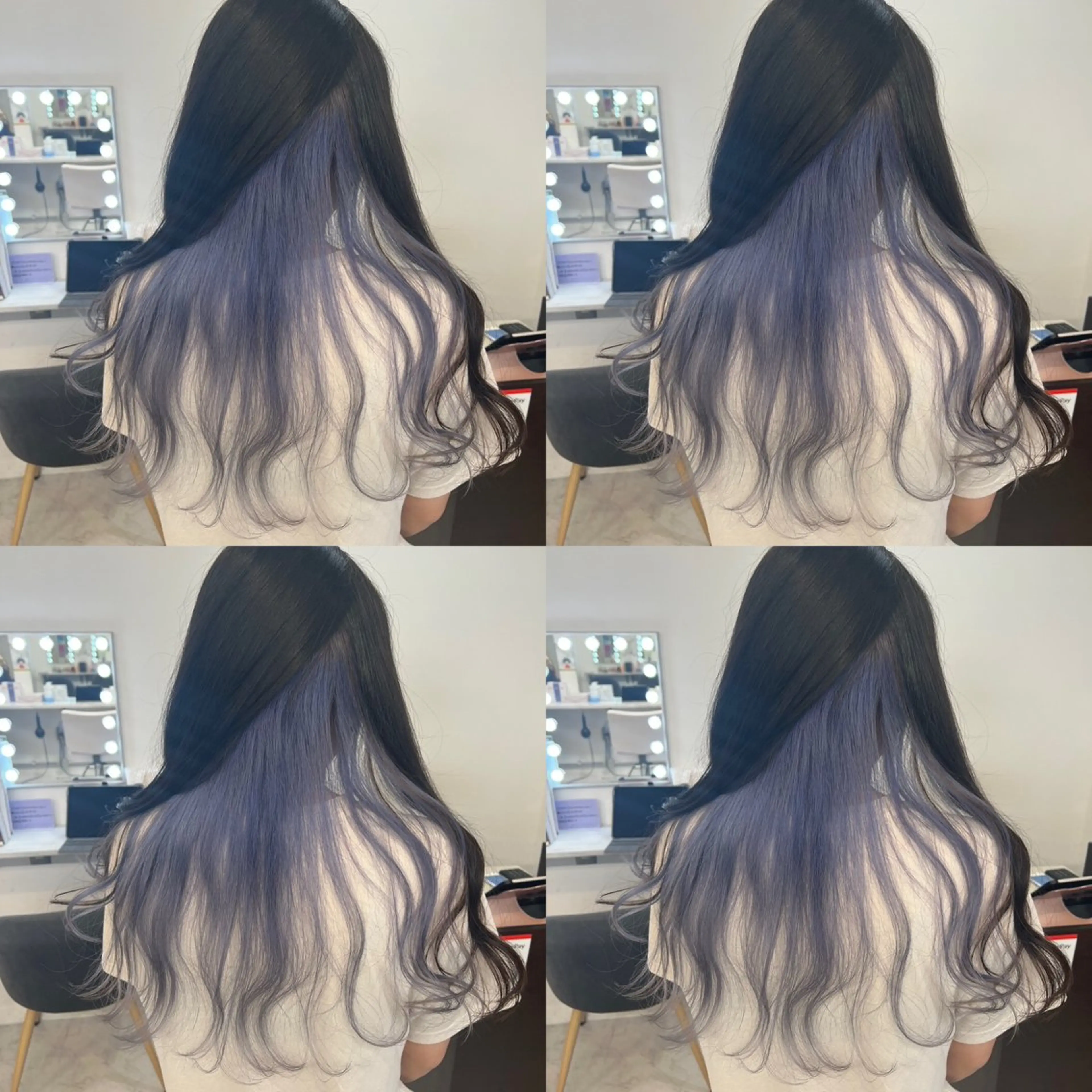 セミロング カラー ブルーカラー カット ヘアカラー トリートメント ✨髪質改善✖︎韓国 レイヤー✨ナカムラのヘアスタイル