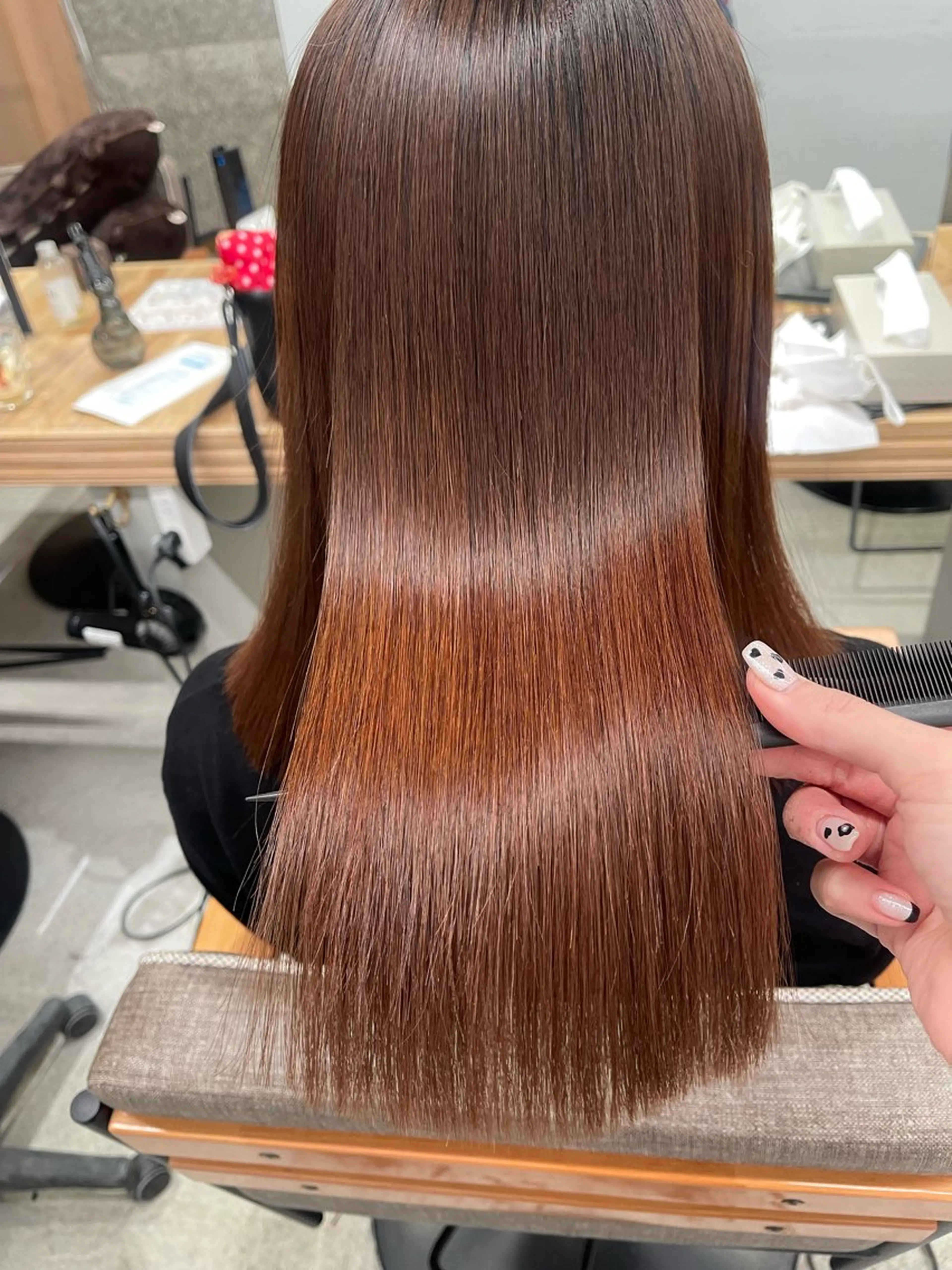 ミディアム かめい りなのヘアスタイル