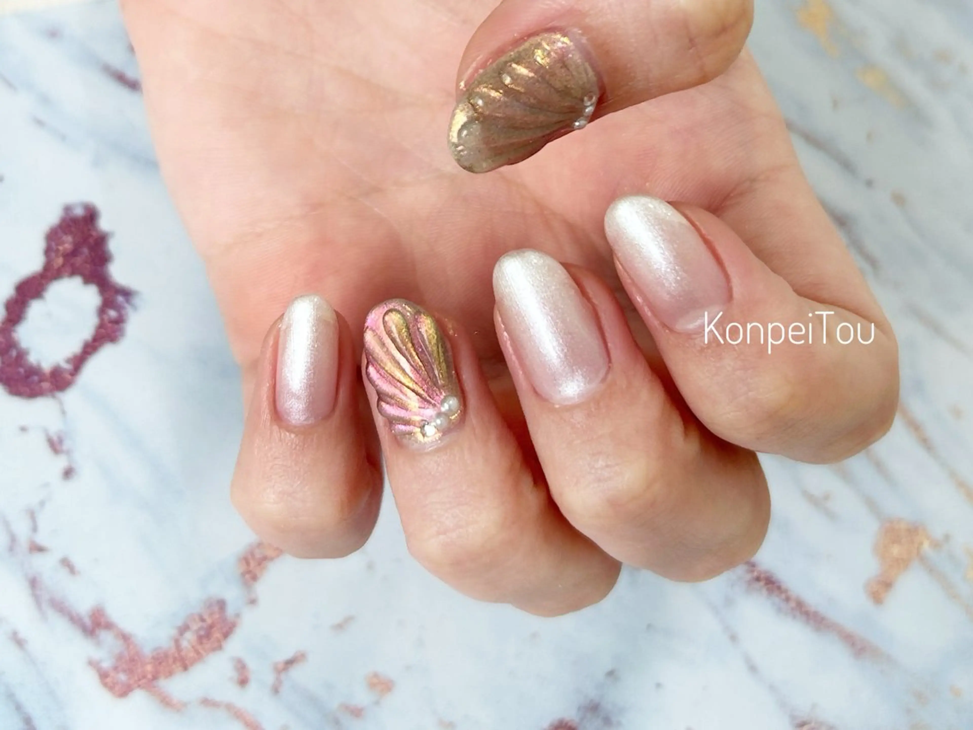 ネイル ハンドネイル おうちのネイルサロン konpeiTou〜こんぺいとう〜所属・おうちのネイルサロン KonpeiTouのネイルデザイン