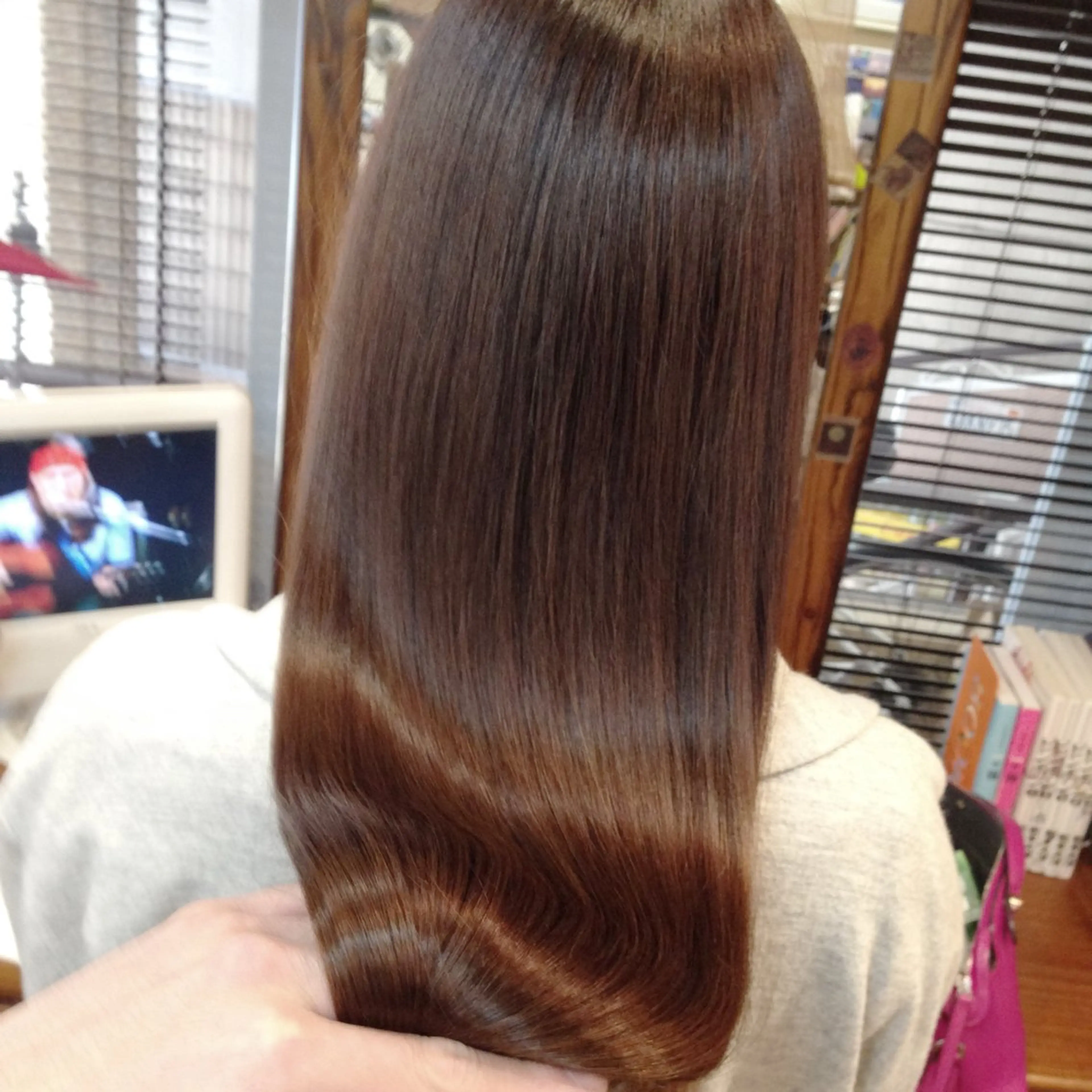 ロング カラー 縮毛矯正 トリートメント ブルーヘブン TAKESHIのヘアスタイル