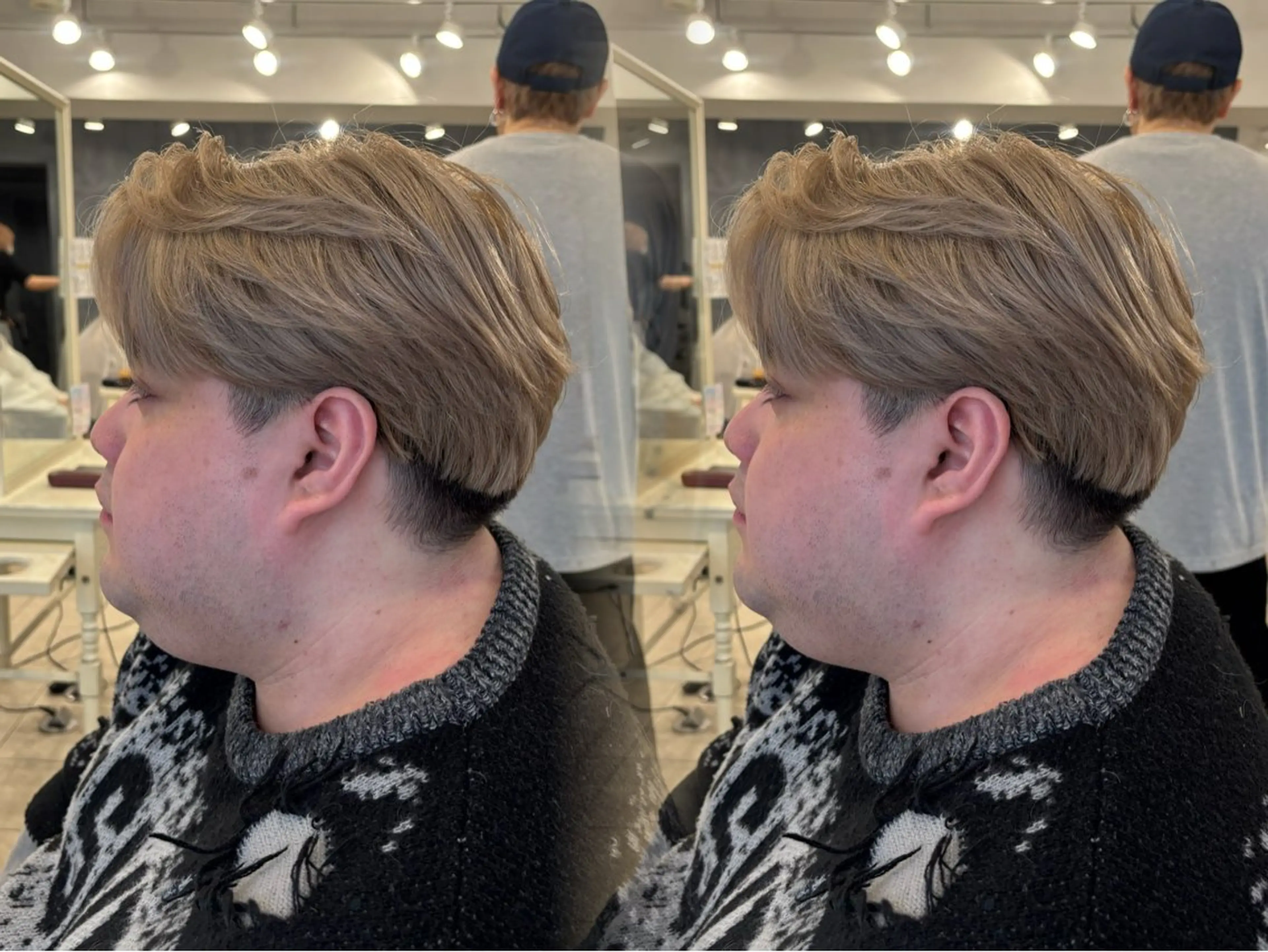 カラー メンズ カット ヘアカラー レイヤーカット/ 透明感カラー/白石のヘアスタイル