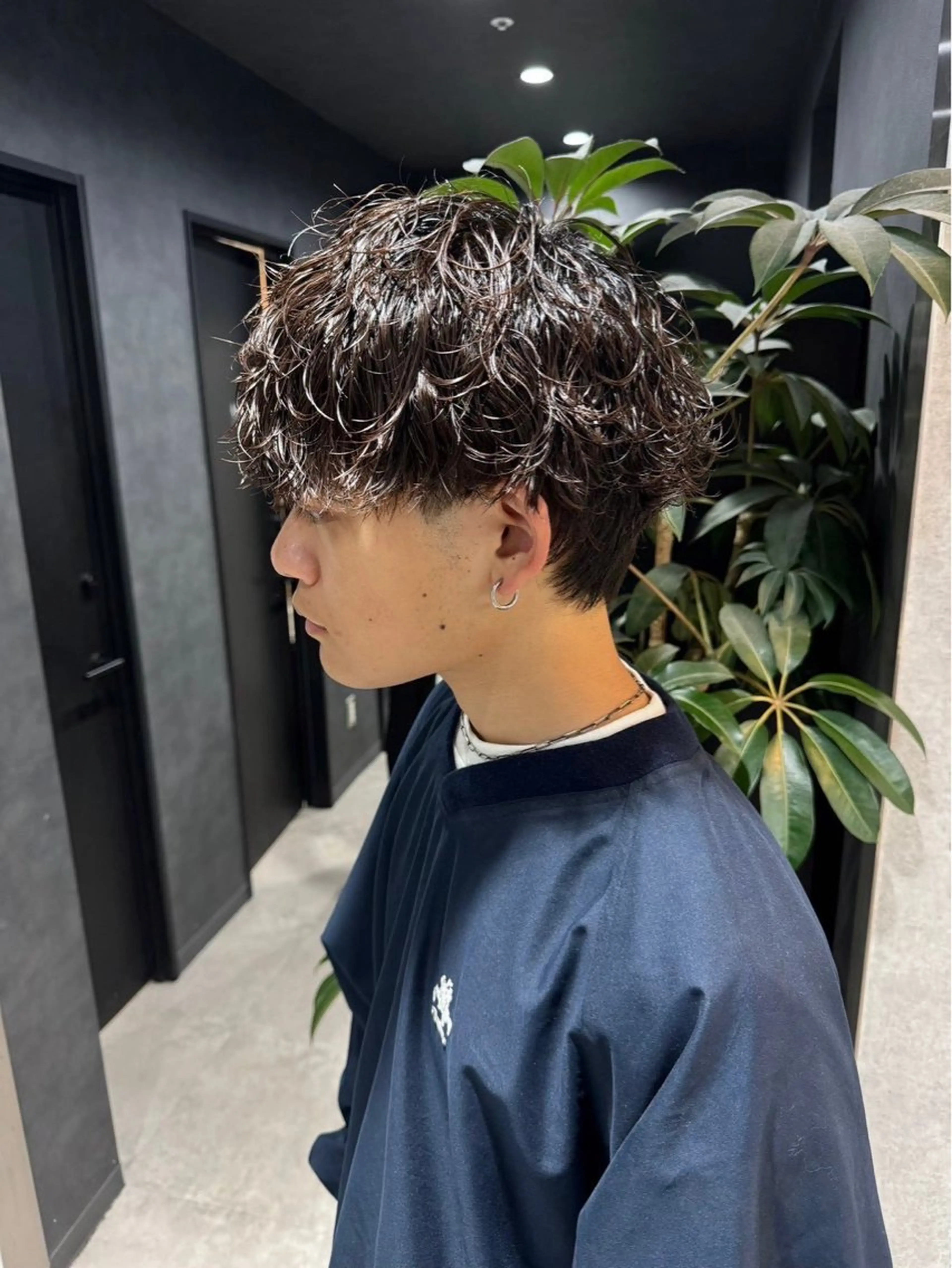 ミディアム カラー パーマ メンズ カット ヘアカラー パーマ 🔥メンズ特化🔥 藍斗のヘアスタイル