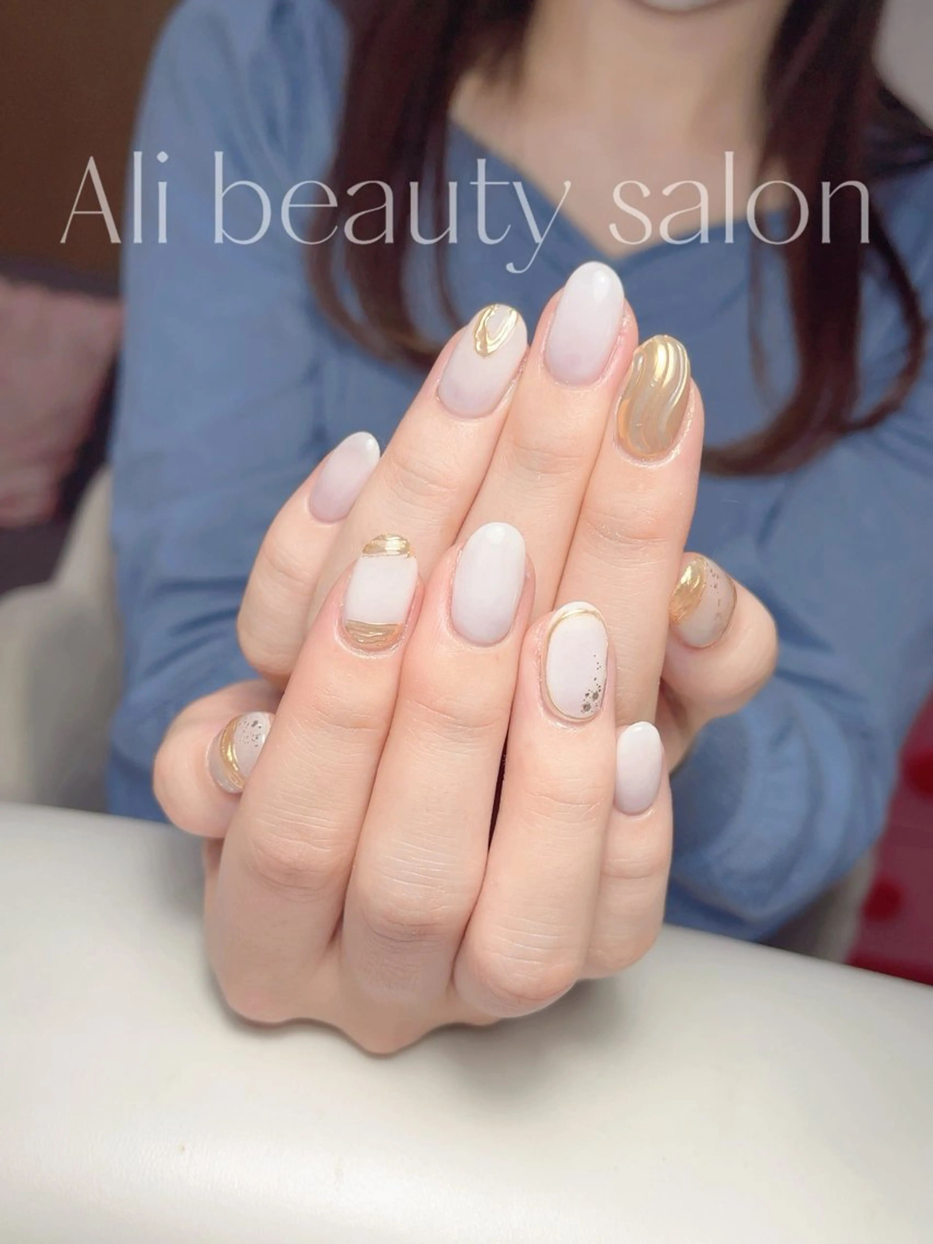 ネイル ミラーネイル ハンドネイル Ali 新小岩 ネイル専門のネイルデザイン