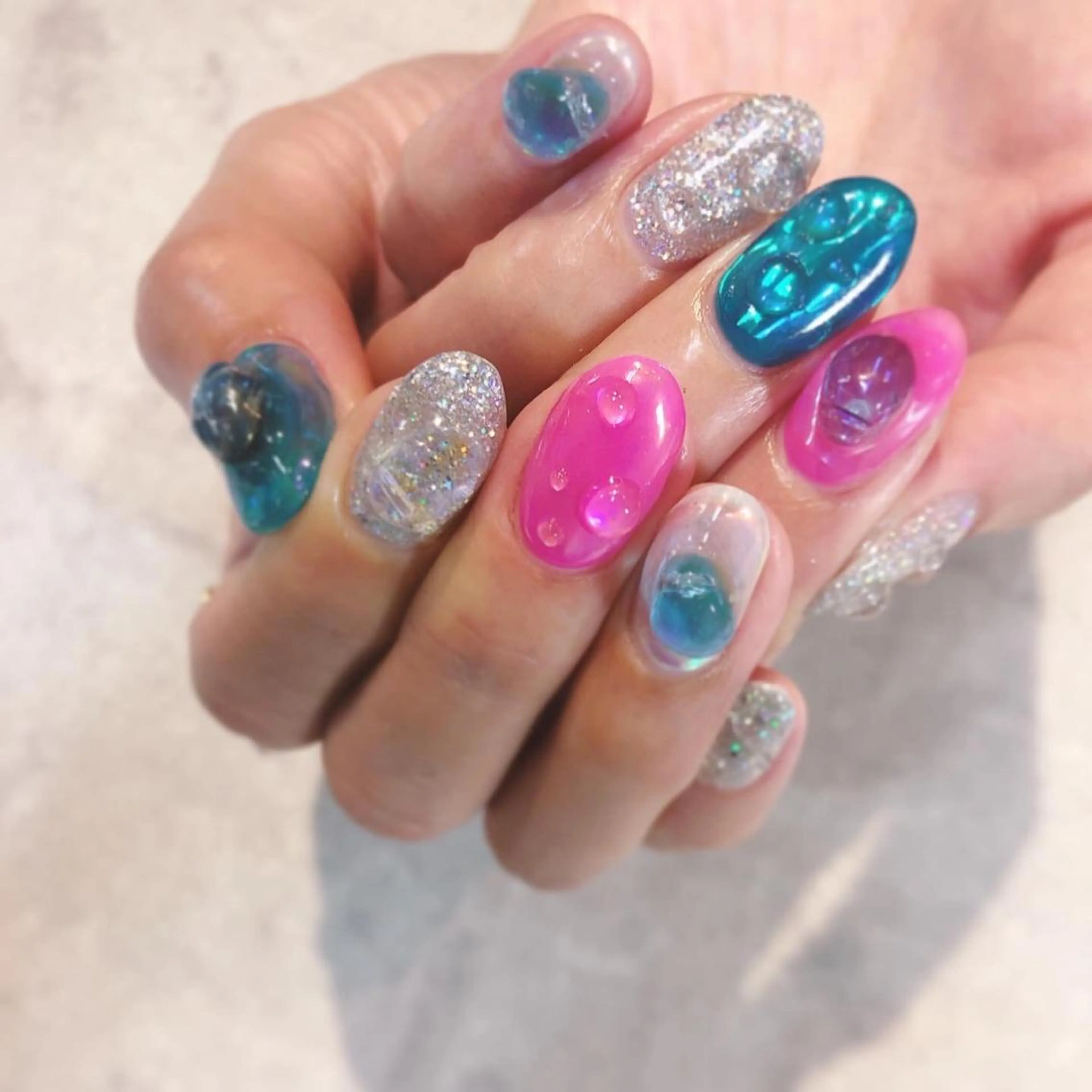 ネイル ミラーネイル ハンドネイル ハンドケア FASTNAIL PLUS 新宿店のネイルデザイン