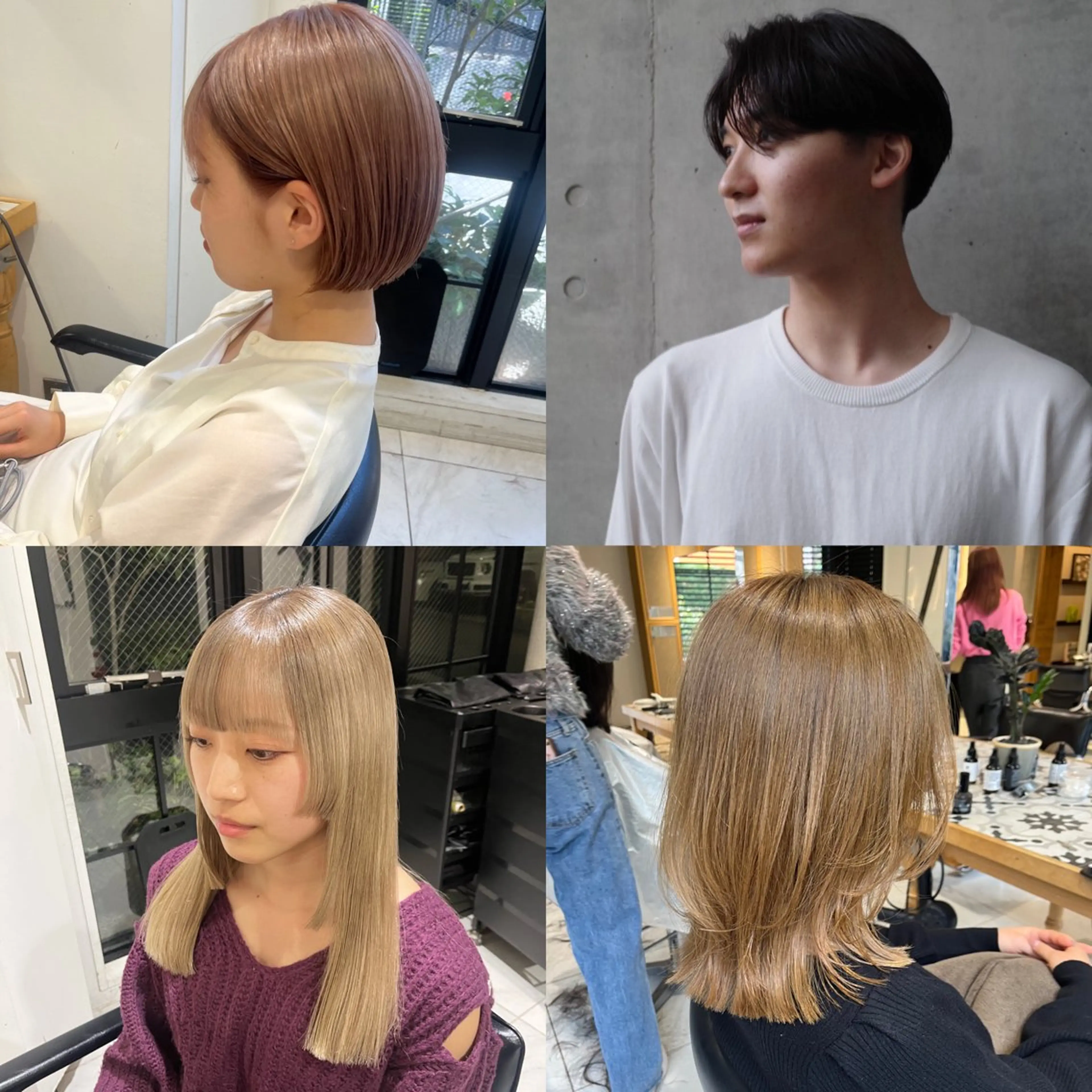 ミディアム ナミ🩶暗髪/暖色 ❤️/透明感/縮毛のヘアスタイル