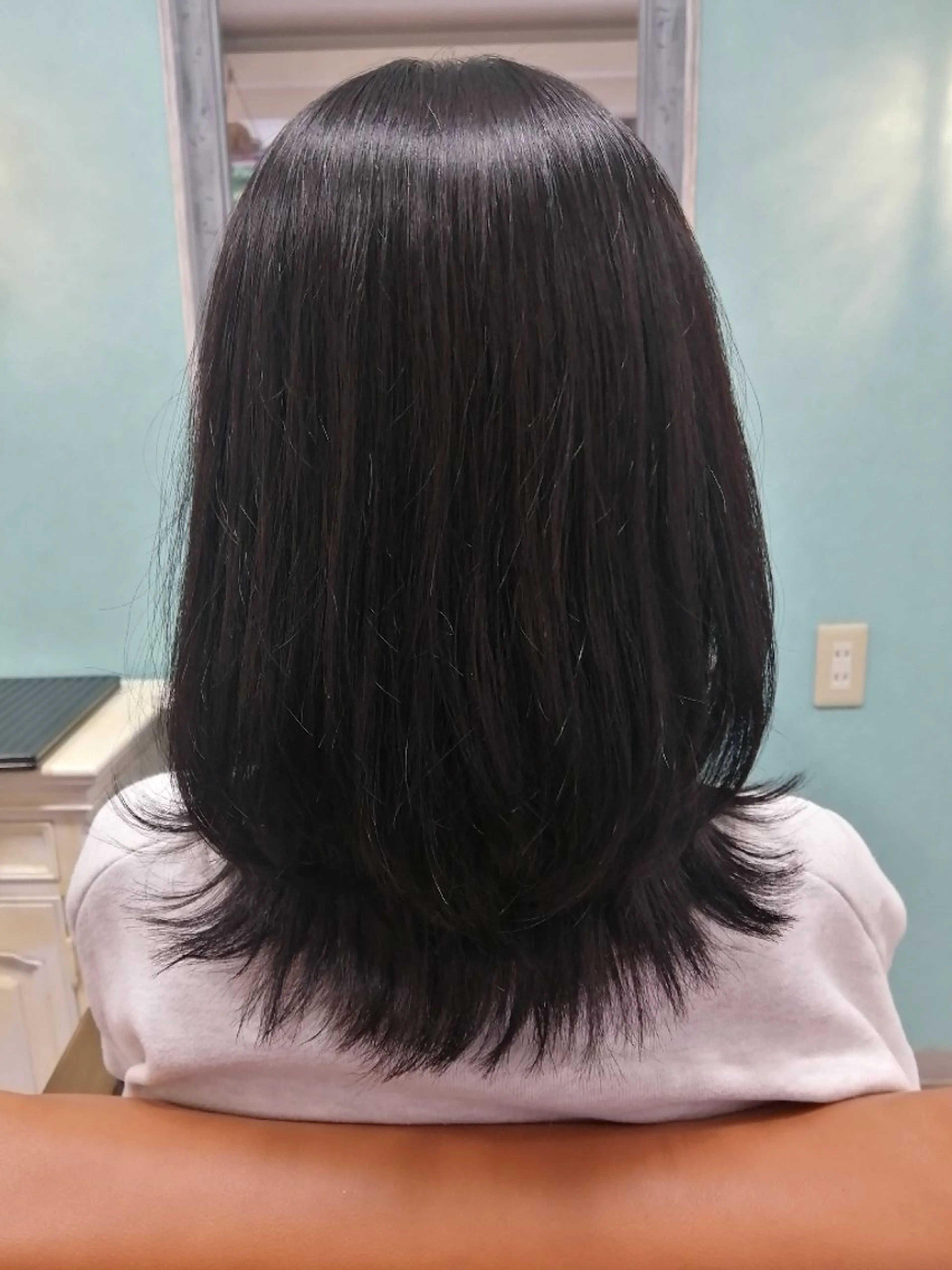 ミディアム レイヤーカット カット 藤原仁美/レイヤー /透明感カラーのヘアスタイル