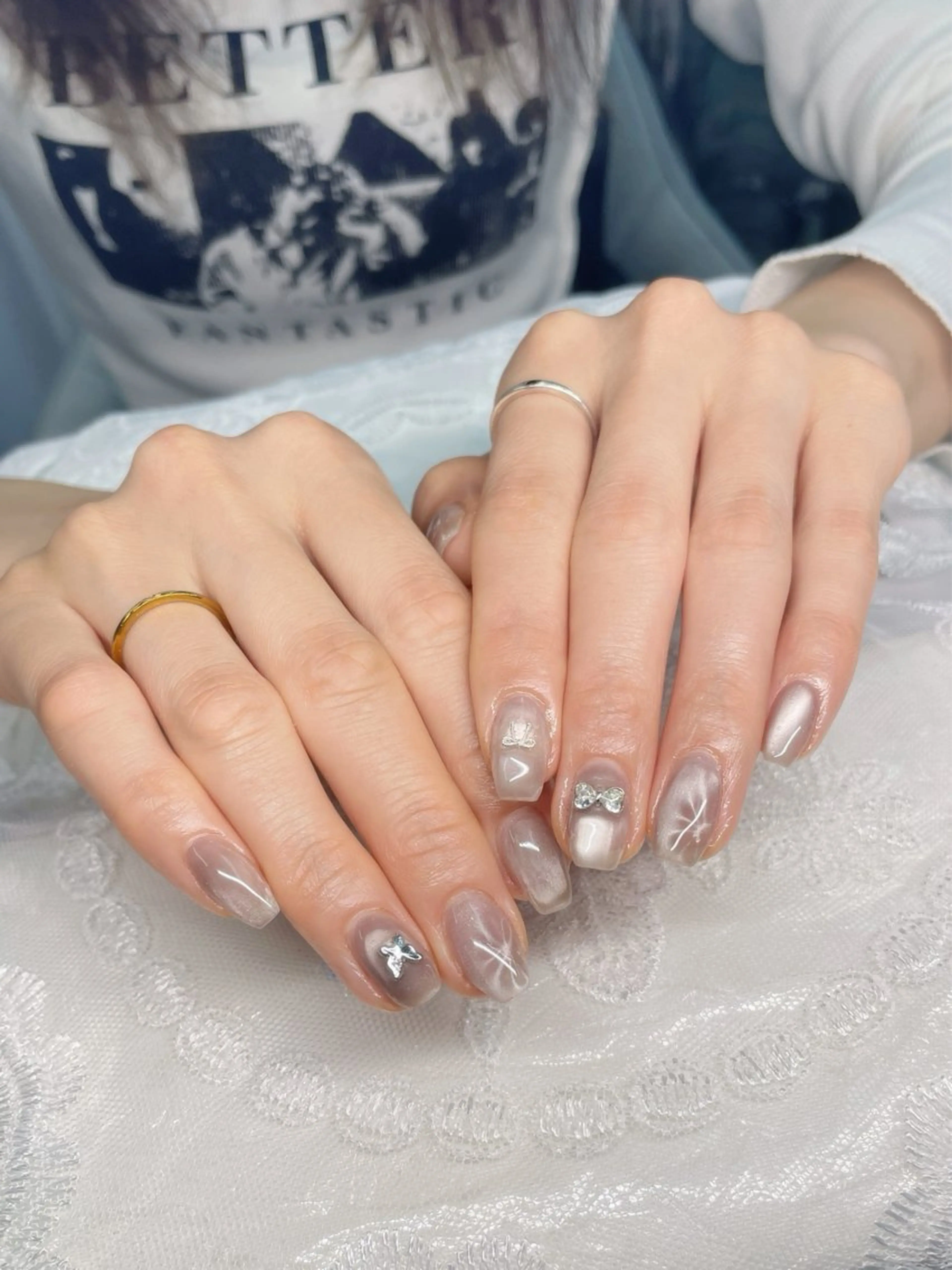 ネイル チークネイル 桜ネイル フットネイル フレンチネイル ジェルネイル ハンドネイル YURI NAILのネイルデザイン