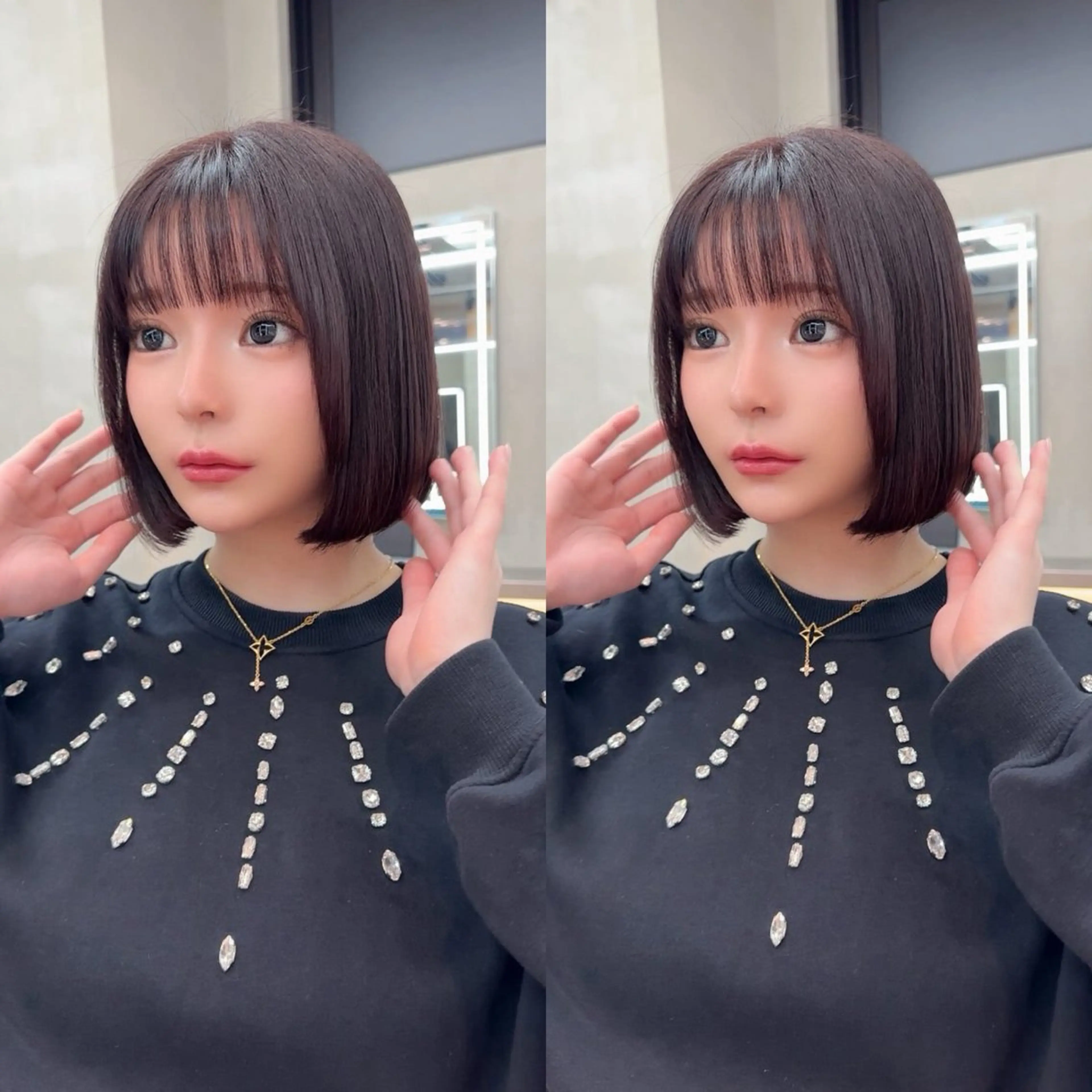 ミディアム カラー カット ヘアカラー 縮毛矯正 トリートメント ✨髪質改善特化✨副 店長椎葉信乃介のヘアスタイル