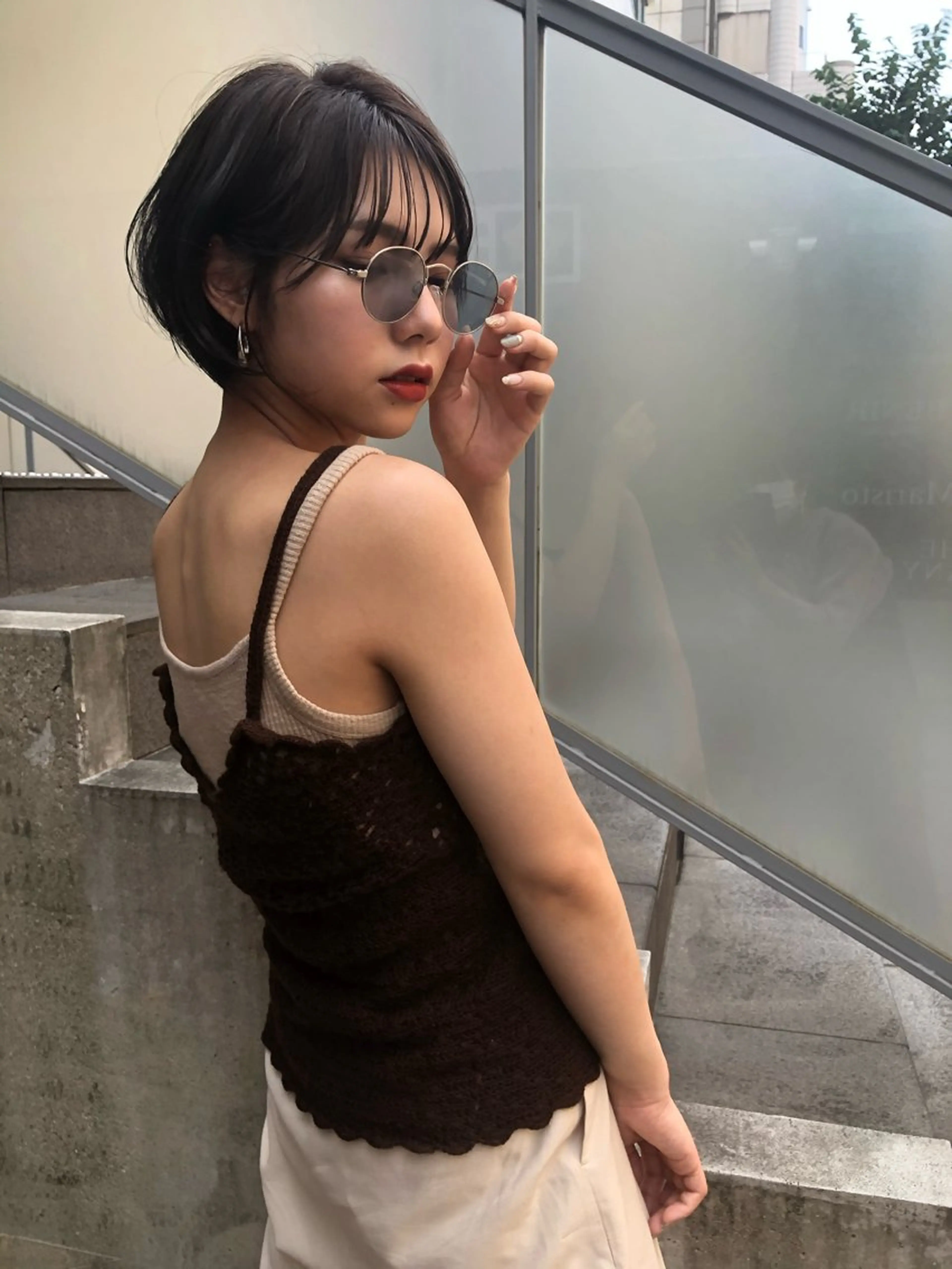 ショート カット トリートメント ショート/ボブ/ 心斎橋/宮脇美奈のヘアスタイル