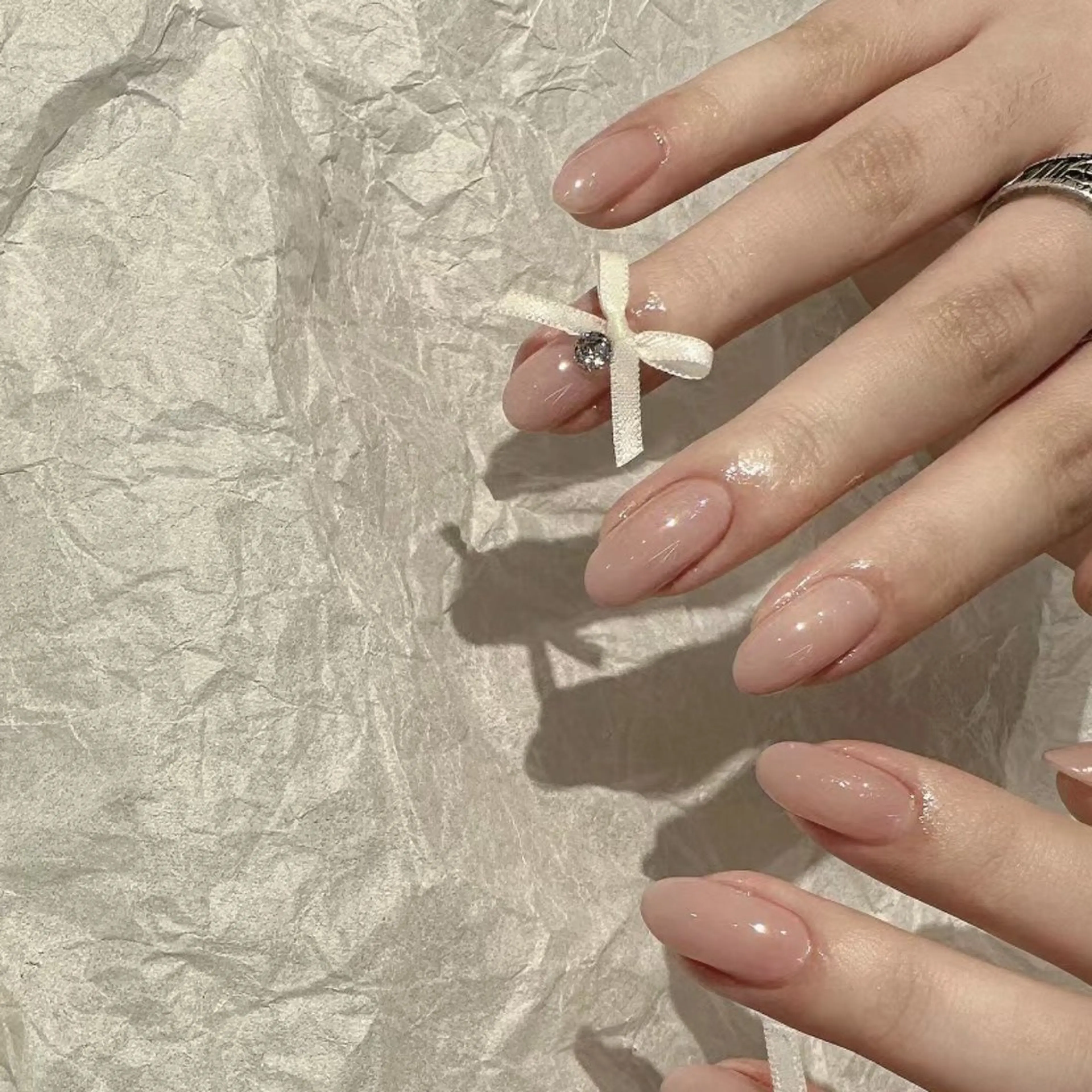 ネイル クリアネイル 長さ出し フラッシュネイル フットネイル フレンチネイル ハンドネイル UM Nail Salonのネイルデザイン