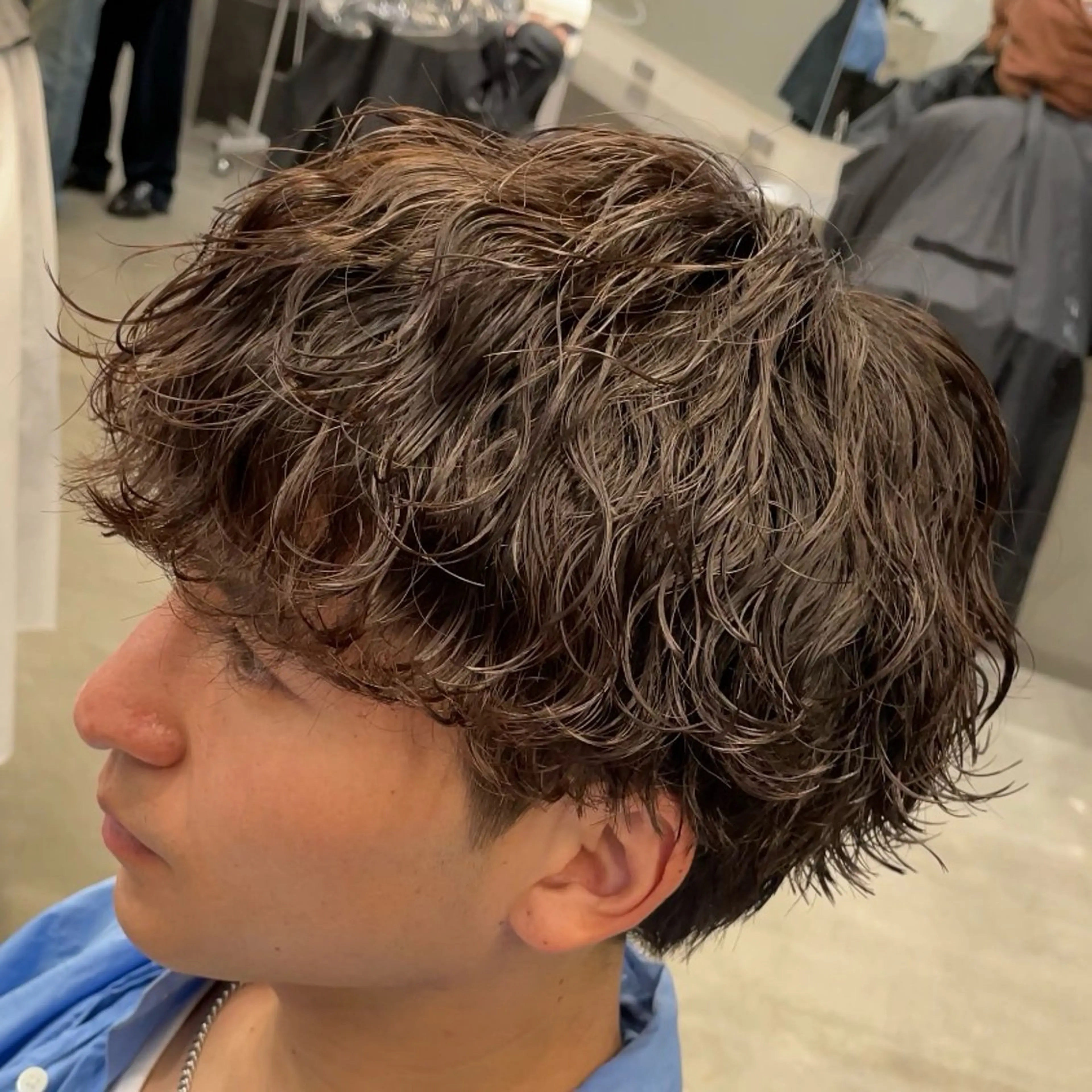 ミディアム パーマ ヘアアレンジ メンズ fifth Tokyo所属・fifth 石川 凪のヘアスタイル