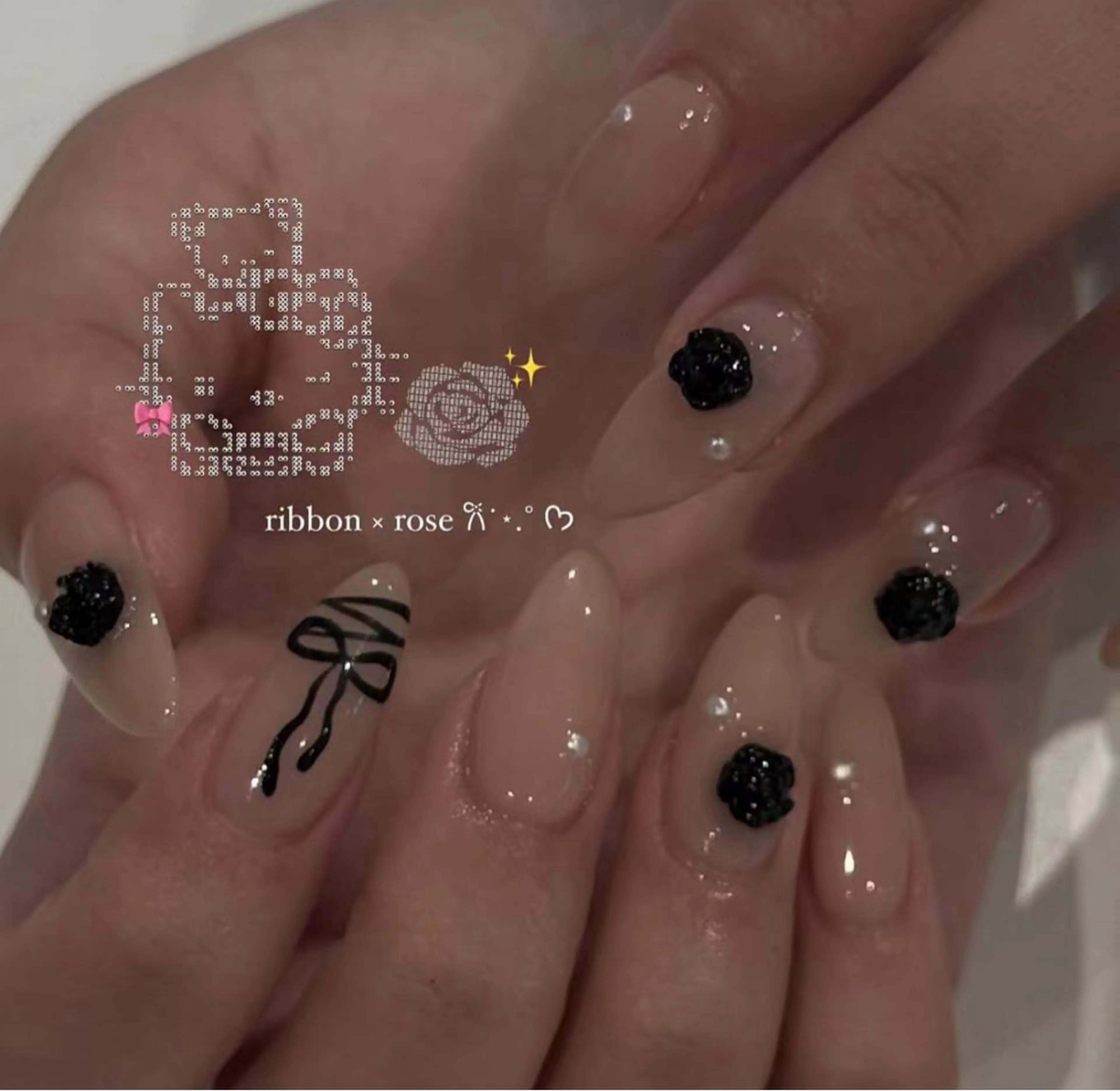 ネイル カジュアル 卒業式 ハート オフィスネイル ピンク ハンドネイル H&B 楊のネイルデザイン