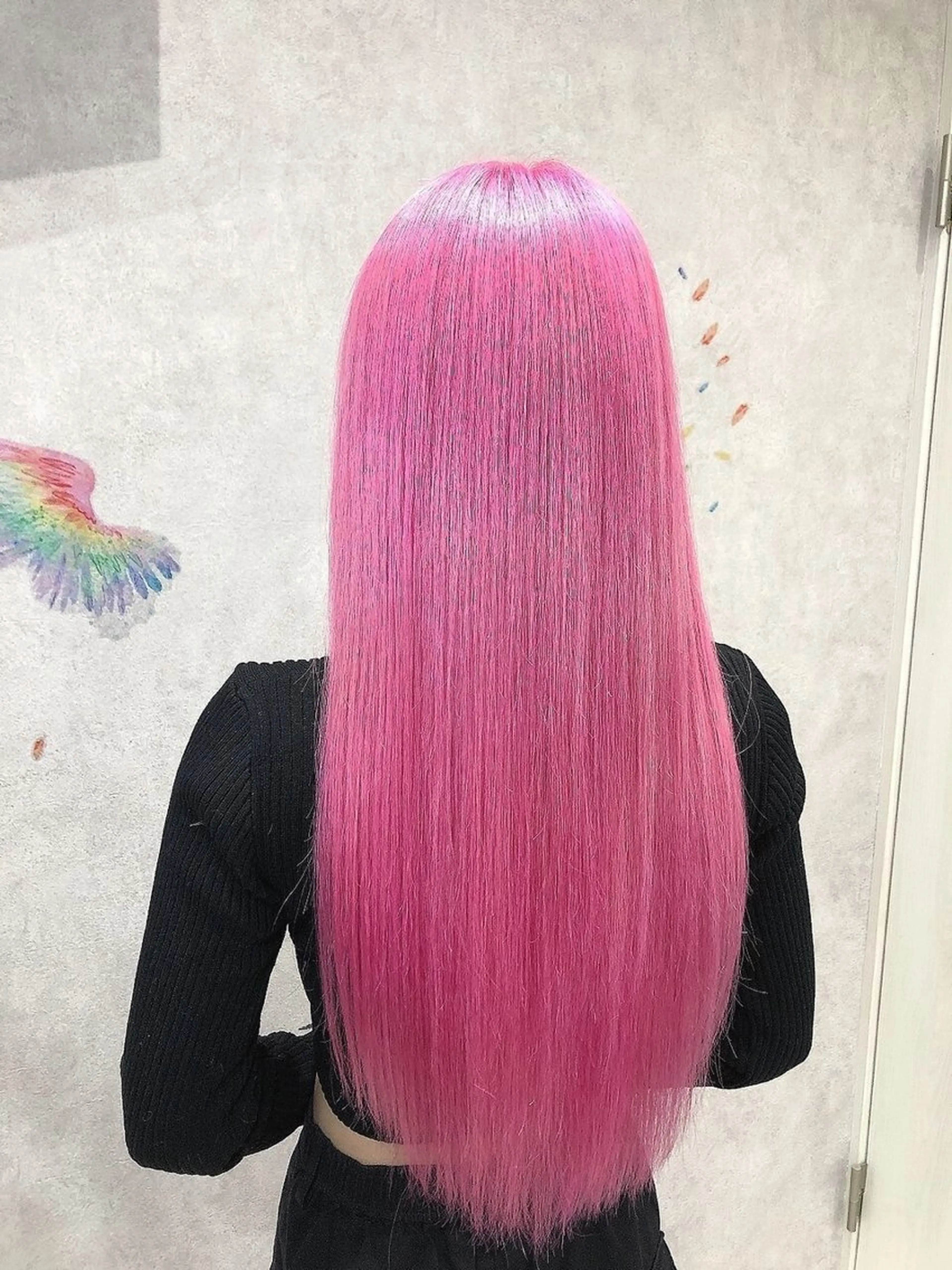 ロング カラー ブリーチ ピンクカラー カット ヘアカラー トリートメント 韓国ヘアー🦄ྀི オタク美容師🌈山本のヘアスタイル