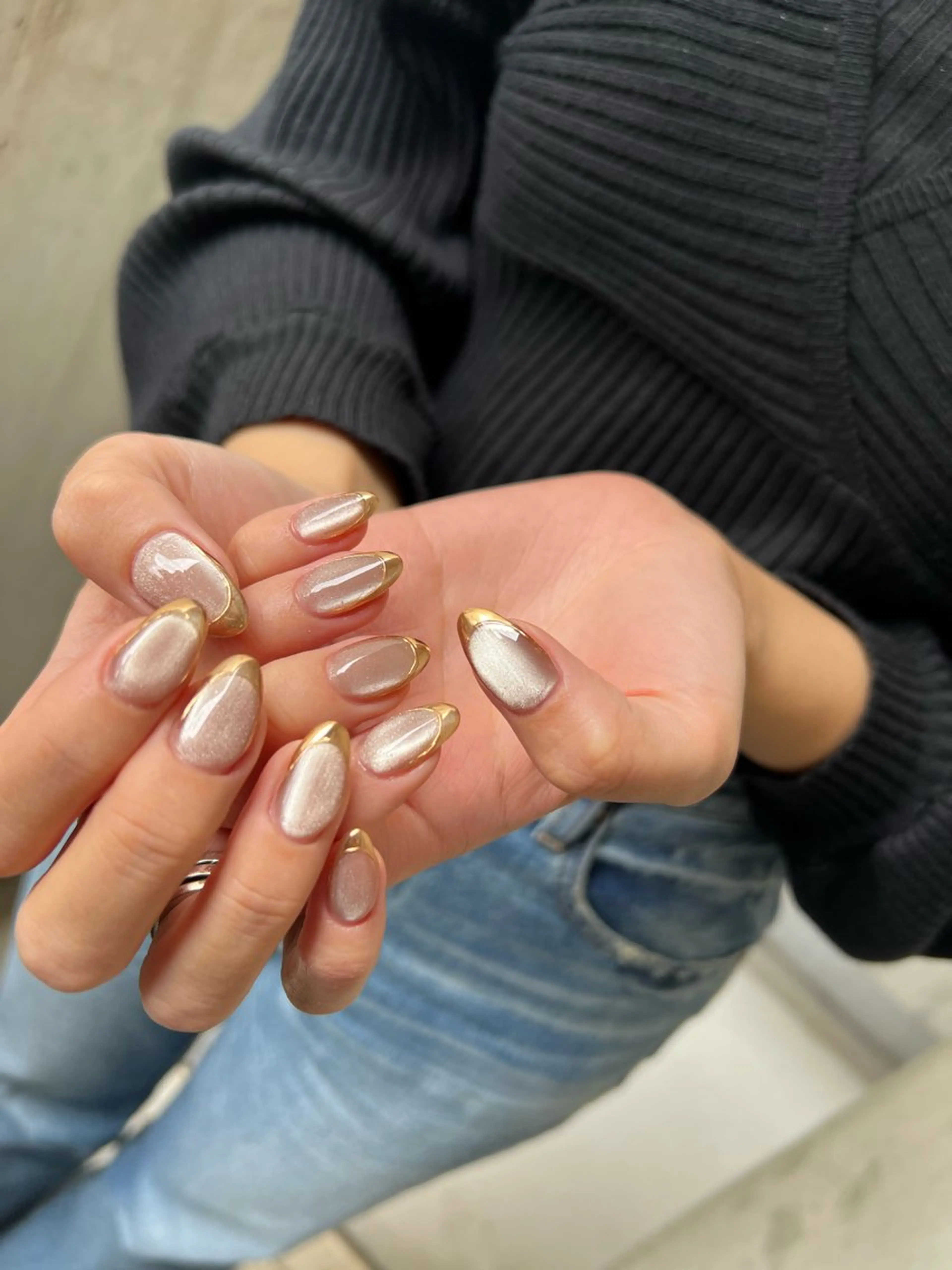 ネイル フレンチネイル マグネットネイル Charme. NOBUKOのネイルデザイン