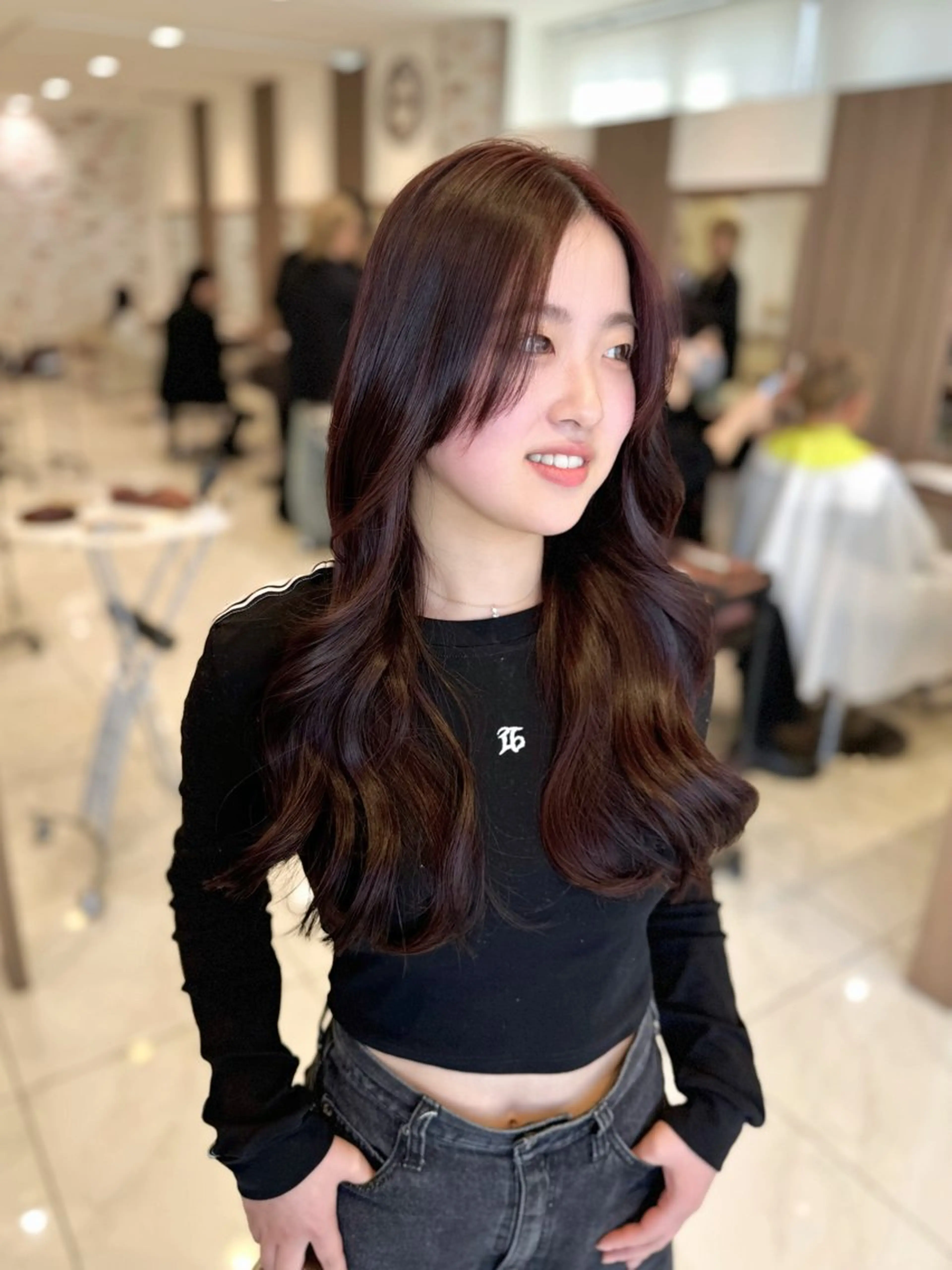 ロング カラー カット ヘアカラー トリートメント 菊池 遼/透明感 /韓国レイヤー/艶感のヘアスタイル