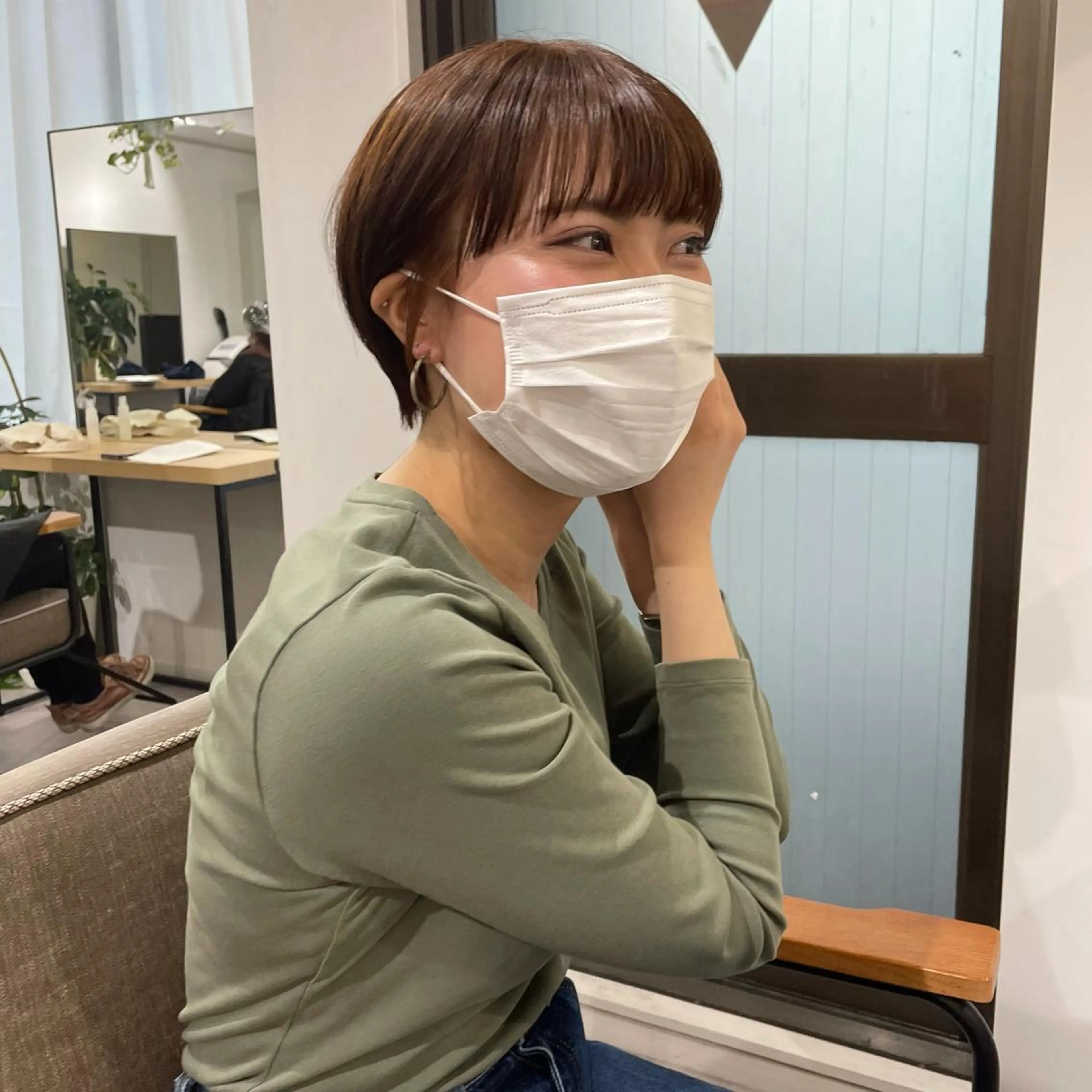 ショート カラー ショートヘア パーマ＊ 顔まわり似合わせのヘアスタイル