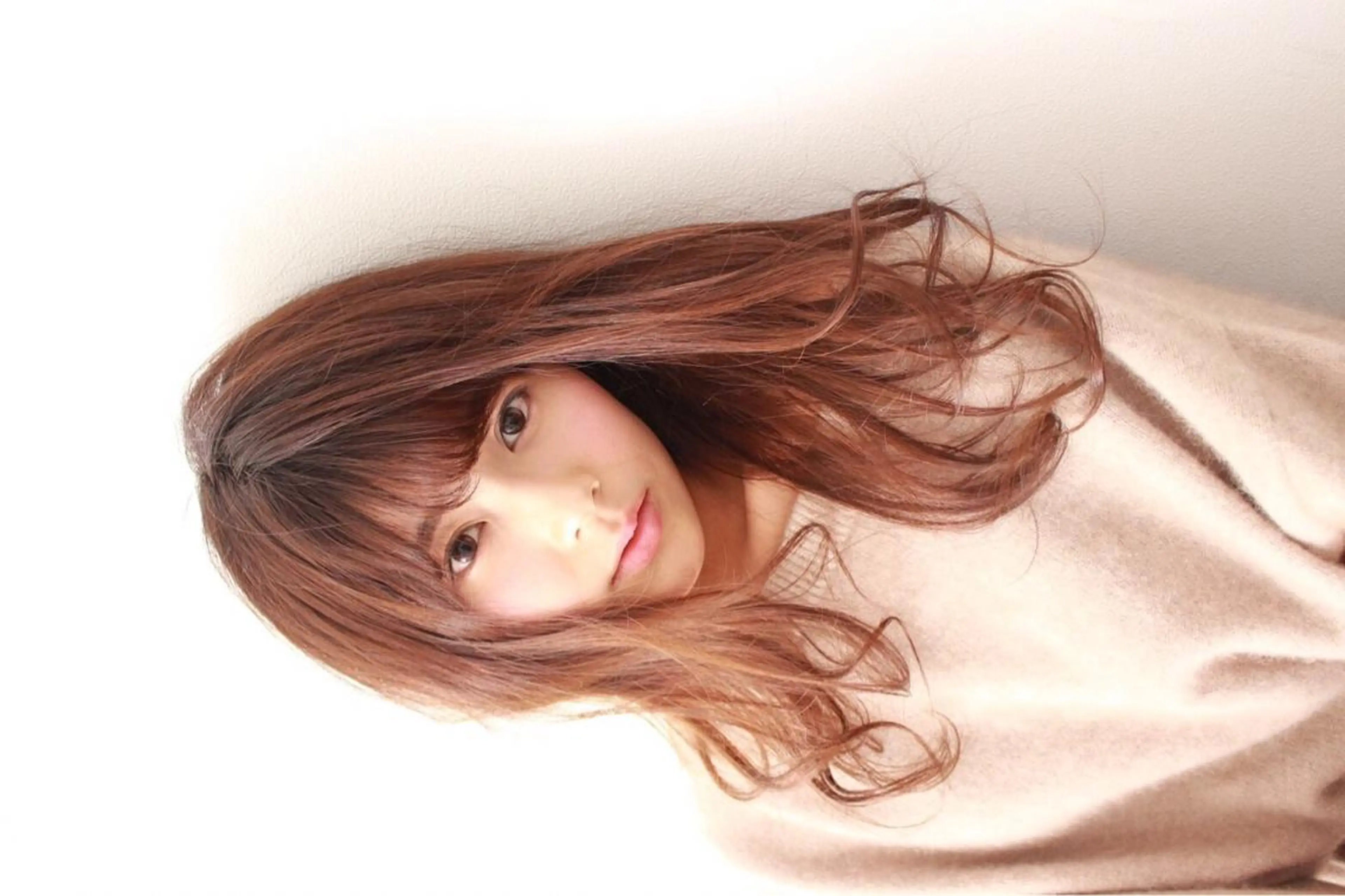 セミロング カラー ヘアアレンジ ベージュカラー 國井 瑞貴のヘアスタイル