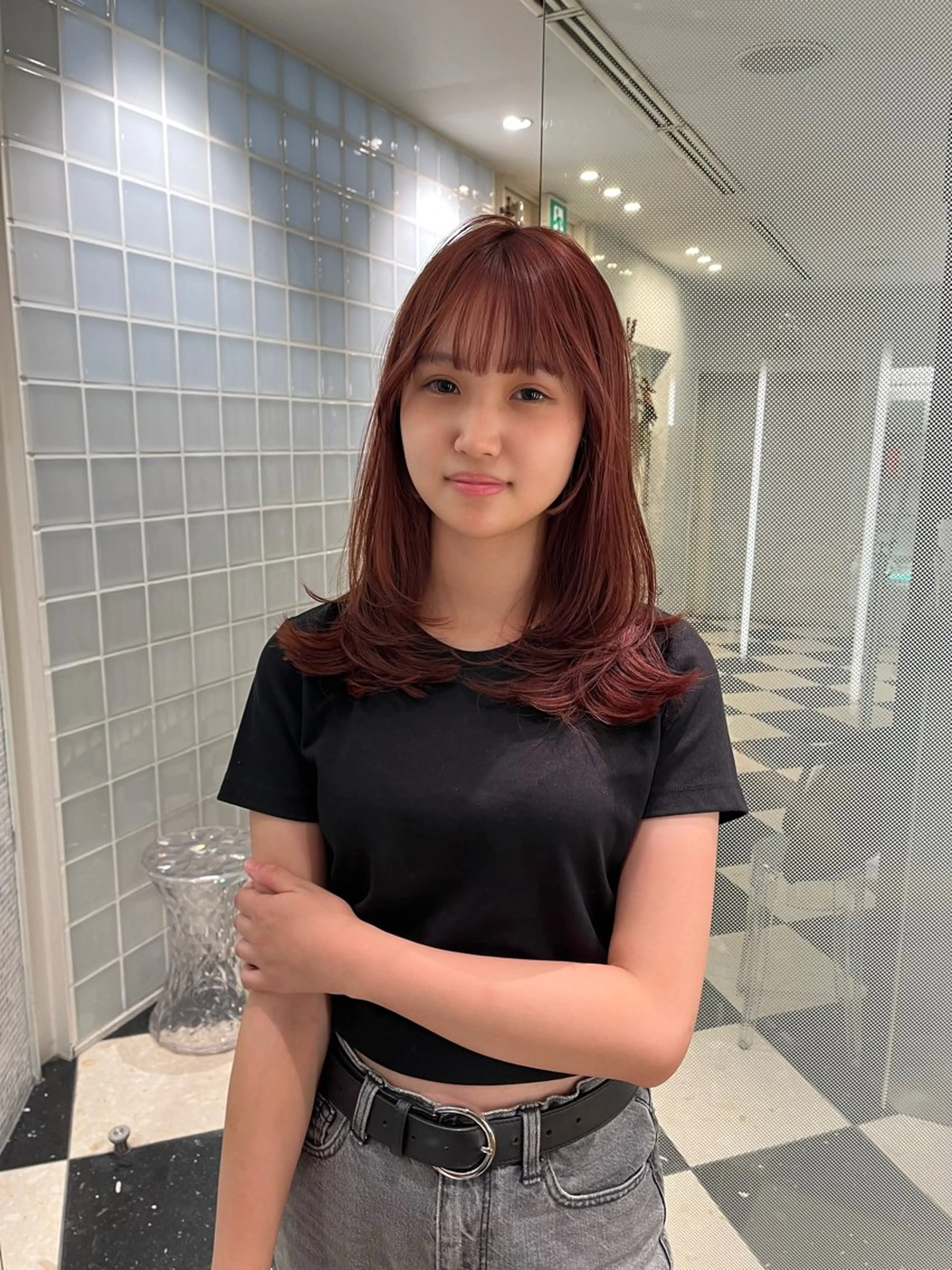 セミロング カラー メンズパーマ/ブリー チ/motokiのヘアスタイル